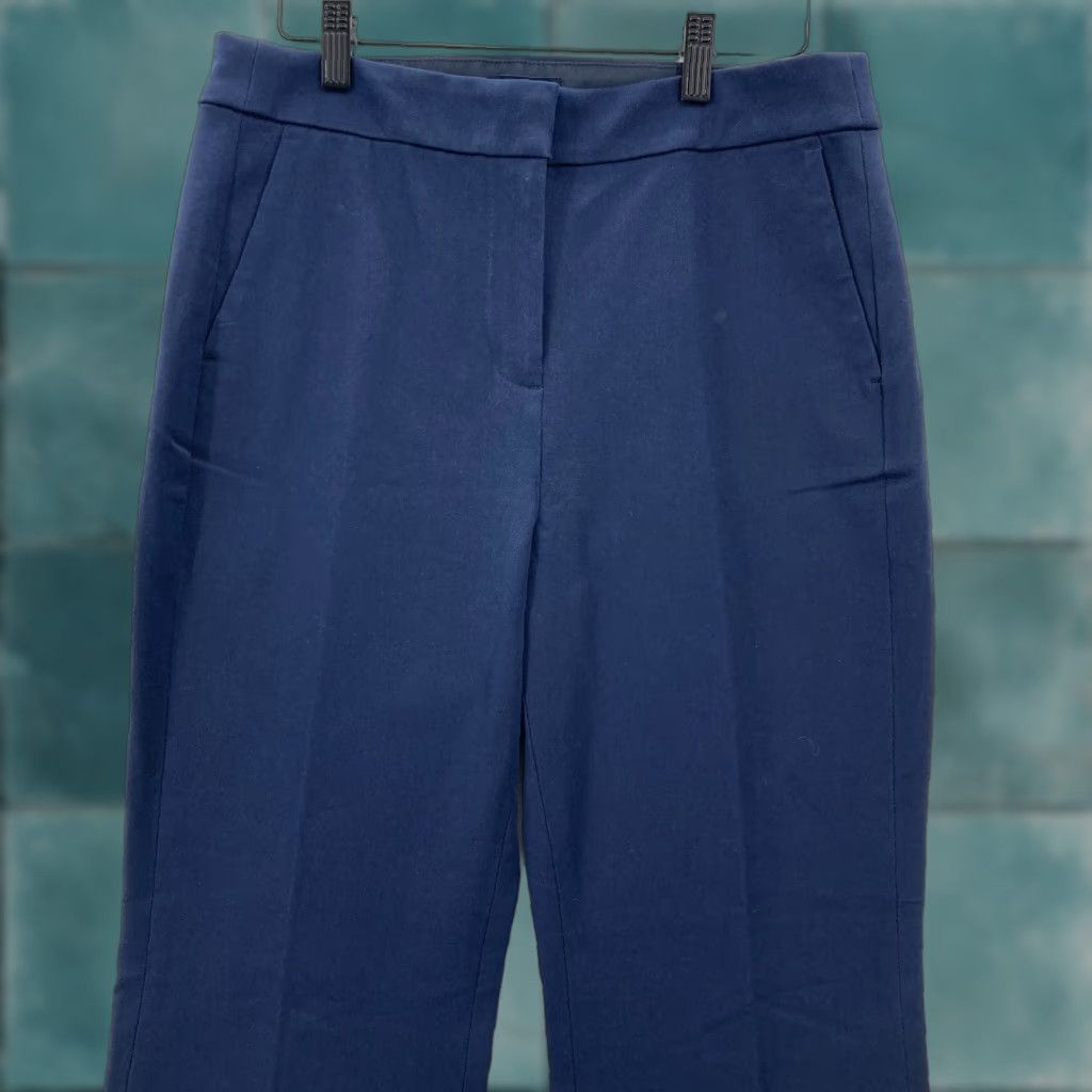J.Crew J.Crew Kelsey Pant Women's 6 Flared Crop Blue Stretch High Rise Size 30" / US 8 / IT 44 - 1 Thumbnail