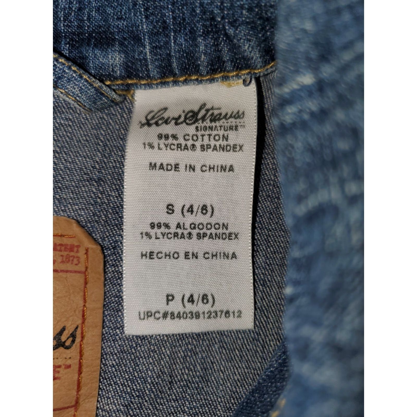 Vintage VINTAGE Levi Strauss Signature Jeans Jacket Misses Size Small 4/6 Blue Jean Jacket Size 28" / US 6 / IT 42 - 4 Thumbnail