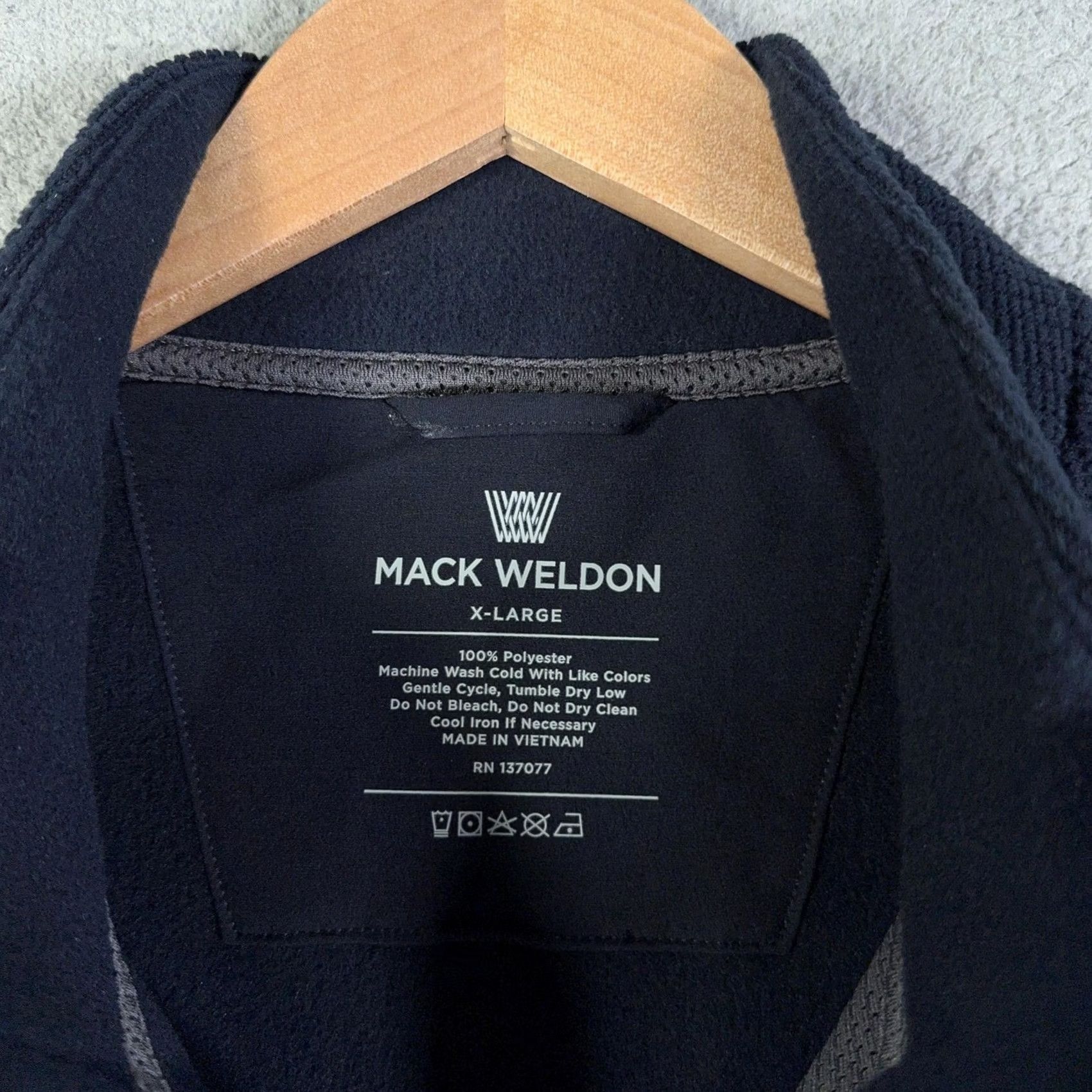 Vintage Mack Weldon Latitude Fleece Jacket Mens XL Navy Full Zip Permit Flow Logo Size US XL / EU 56 / 4 - 2 Thumbnail