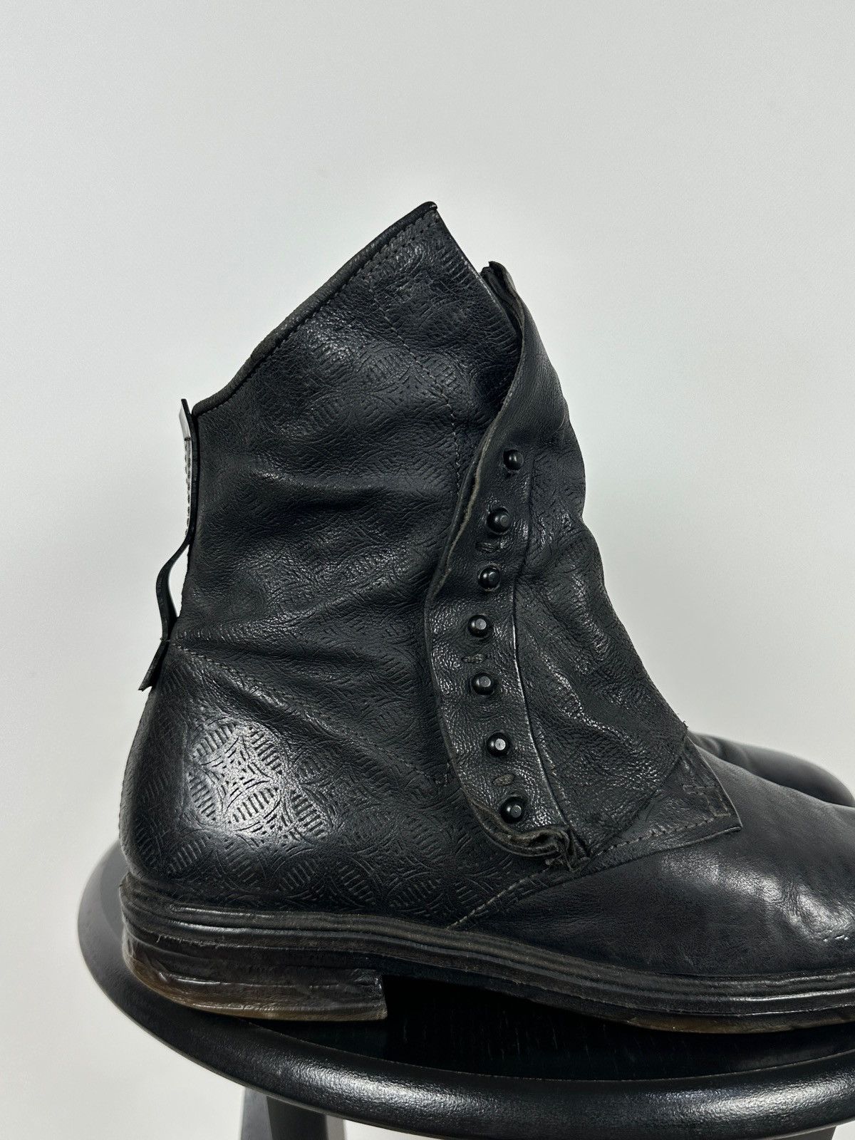 A.S.98 A.S.98. Airstep Black Leather Biker Gothic Ankle Boots Size US 9 / IT 39 - 14 Thumbnail