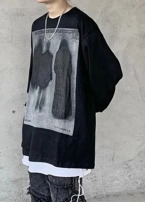 Japanese Brand × Vintage Unisex Long Sleeve T-shirt Printed Demon Graphic Size US XL / EU 56 / 4 - 2 Thumbnail