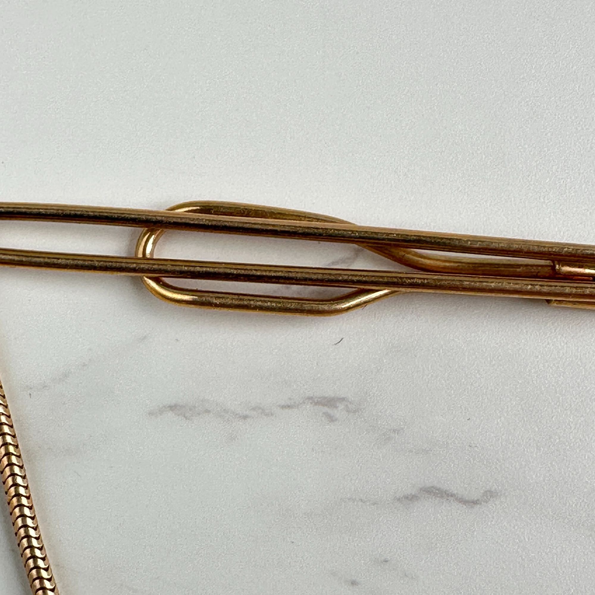 Vintage Swank 12K GF Vintage Tie Clip w/ Chain Size ONE SIZE - 3 Thumbnail