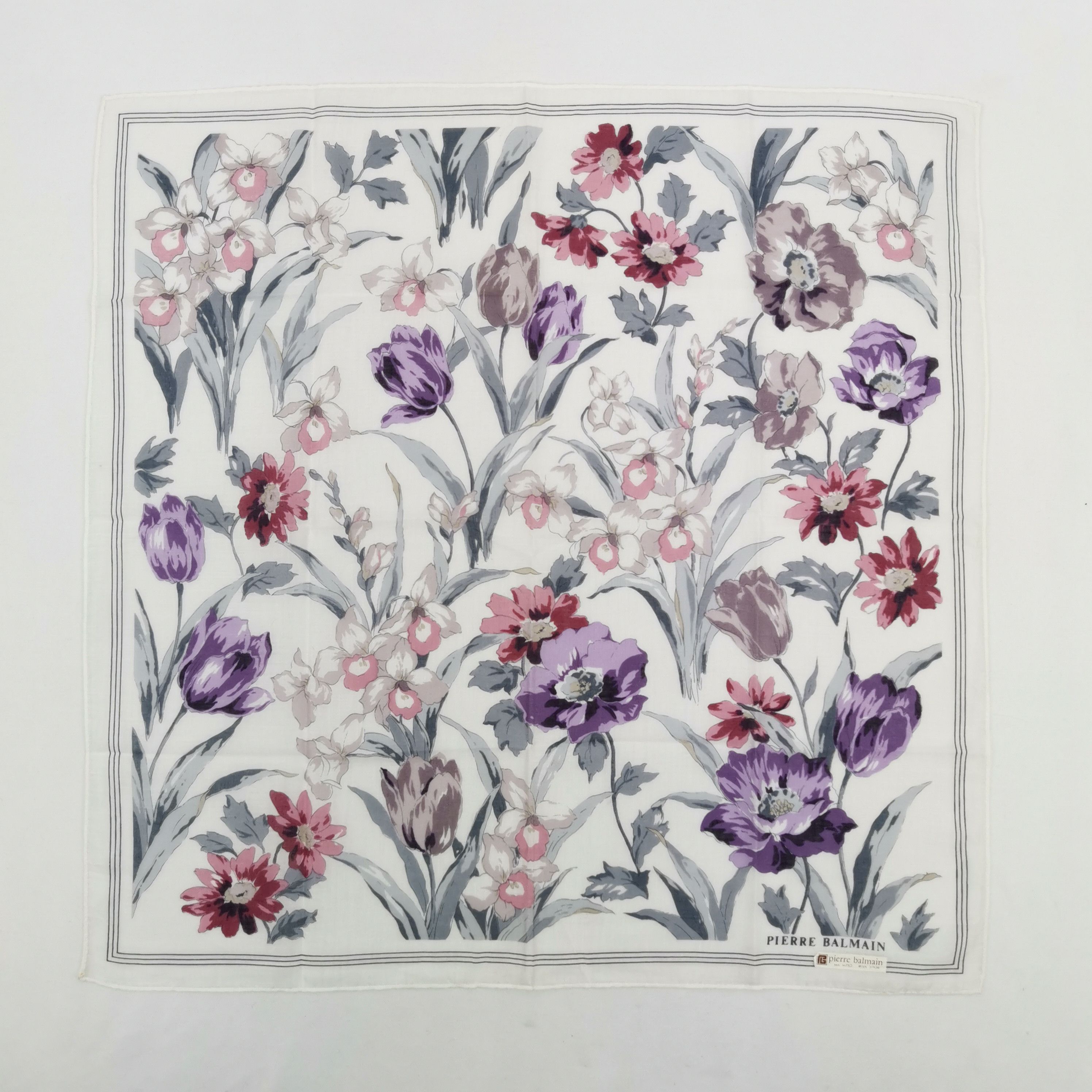 Japanese Brand Vintage Pierre Balmain Handkerchief Neckerchief Bandana Size ONE SIZE - 1 Thumbnail