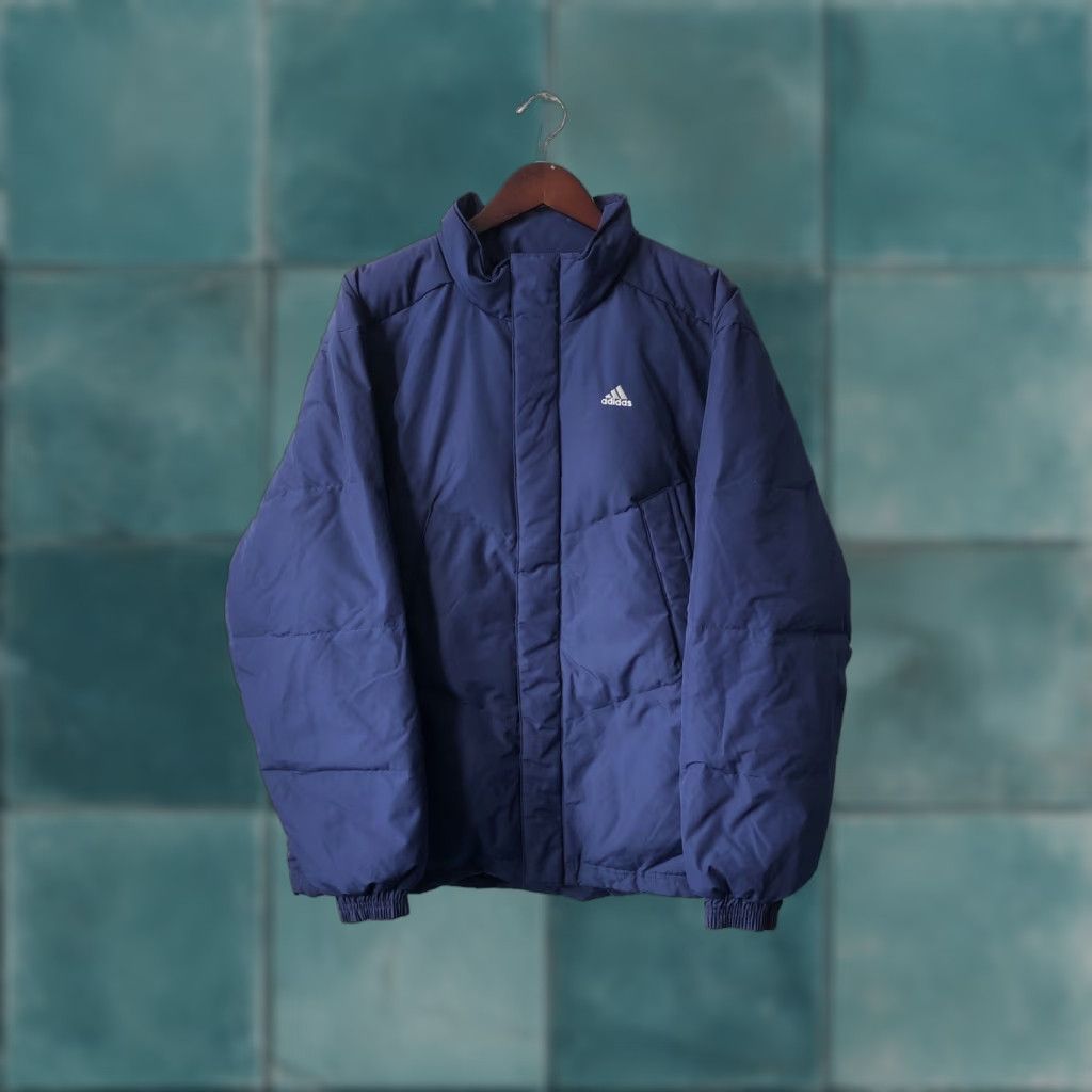 Adidas VINTAGE adidas climawarm Jacket Coat Down Filled Mens L NWT 1998 NOS Blue Wool? (Wait) Size US L / EU 52-54 / 3 - 1 Thumbnail