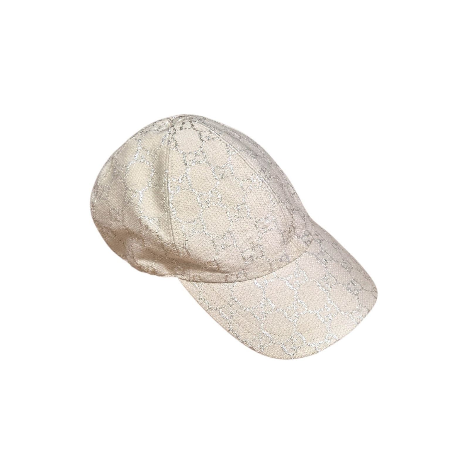 Gucci Gucci Canvas GG Monogram Ivory Silver Rush Baseball Hat Size ONE SIZE - 1 Thumbnail