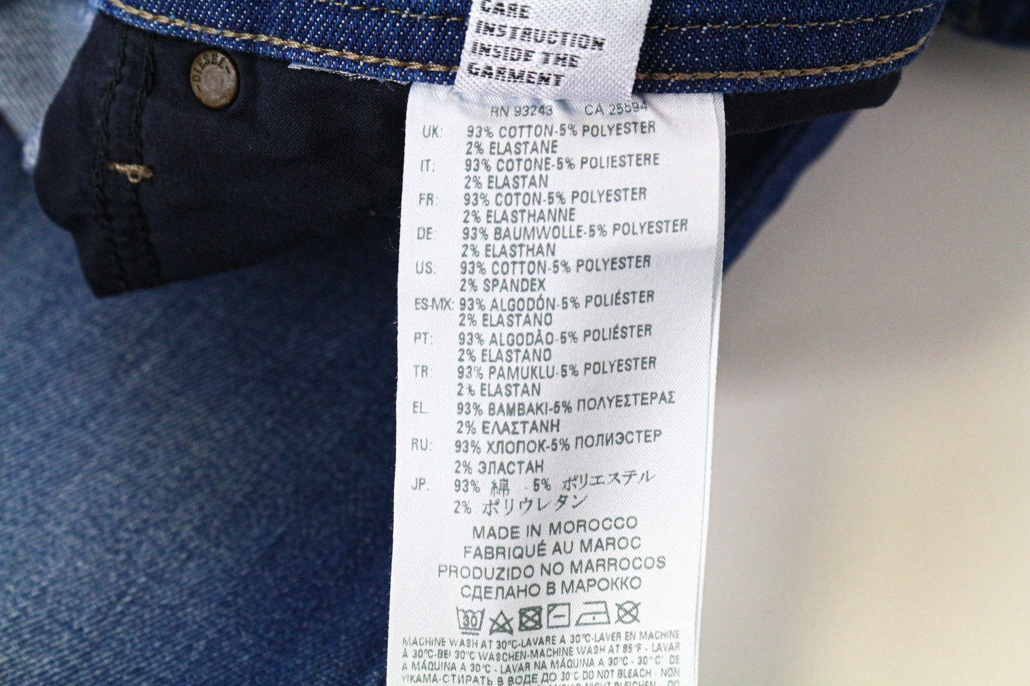 Diesel THYTAN 084RM W32/L32 Blue Stretch Jeans 75263 Size US 32 / EU 48 - 8 Thumbnail