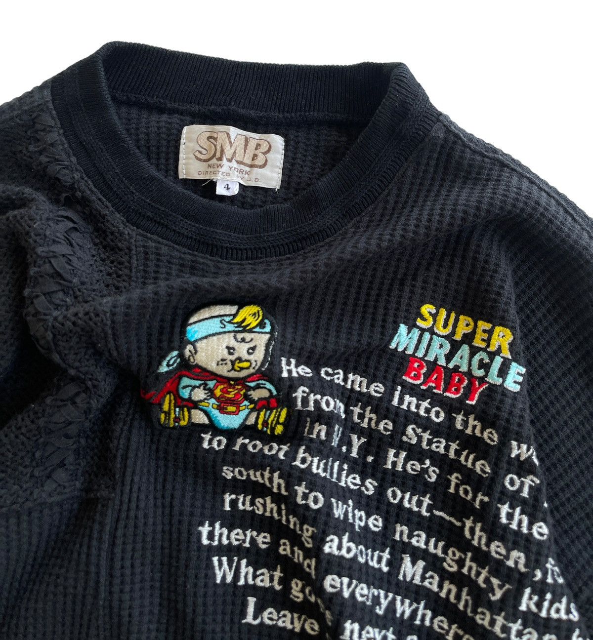 Japanese Brand Vintage Super Miracle Baby Hybrid Sweater Size US L / EU 52-54 / 3 - 10 Thumbnail