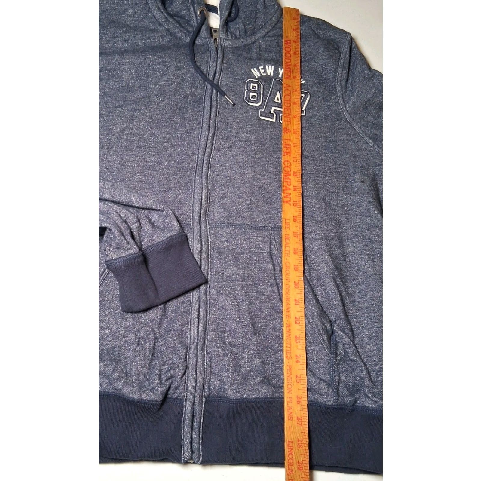 Aeropostale Aeropostale Hoodie Men XL Blue Full Zip Sherpa Lined Pockets Embroidered Knit Fly Aero A87 New York Athleisure Winter Fall Spring Cozy Warm Size US XL / EU 56 / 4 - 7 Thumbnail