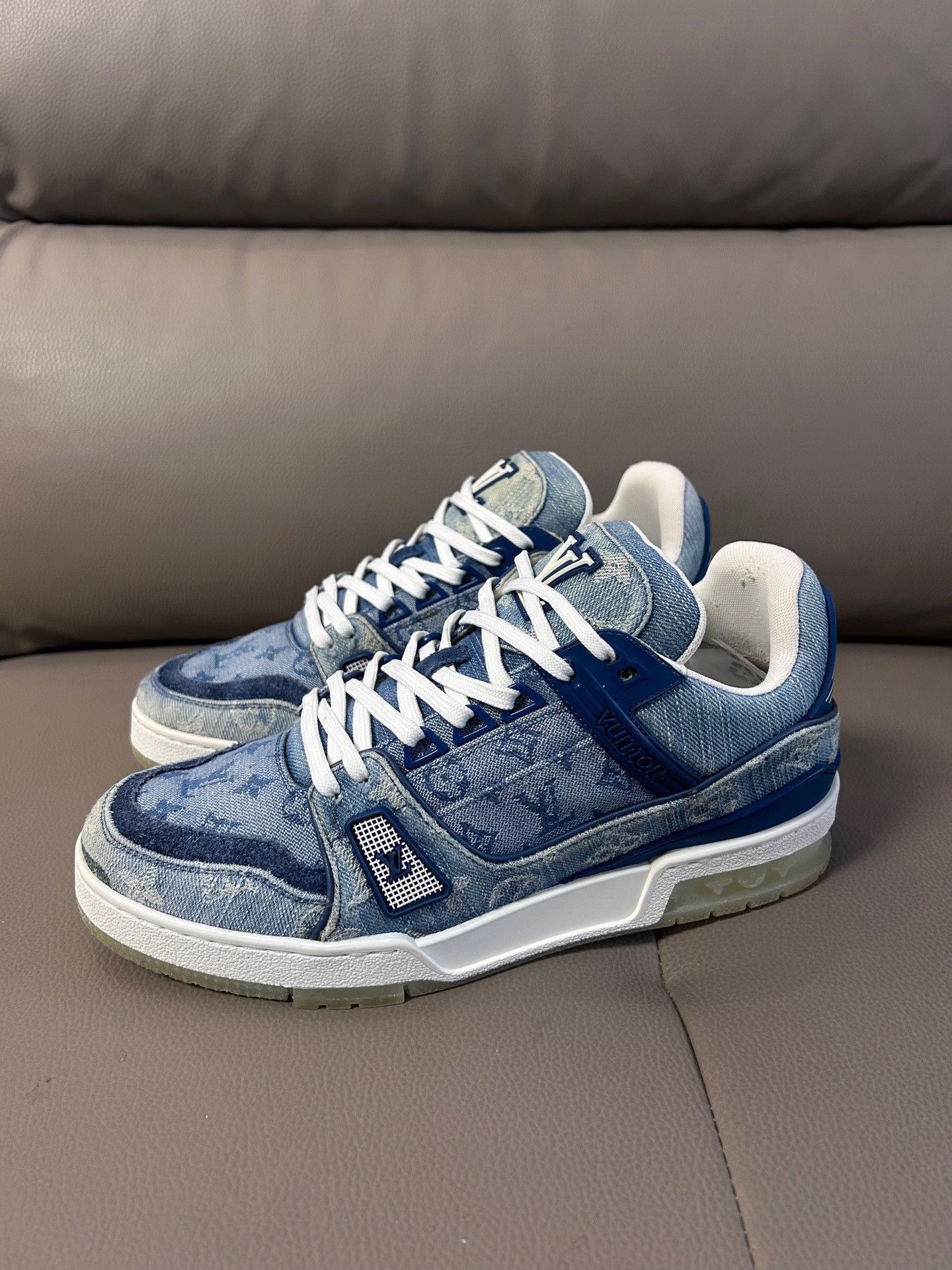 Louis Vuitton Louis Vuitton Training Denim Blue Lowtop Sneakers 40 Men Size US 7.5 / EU 40-41 - 1 Thumbnail