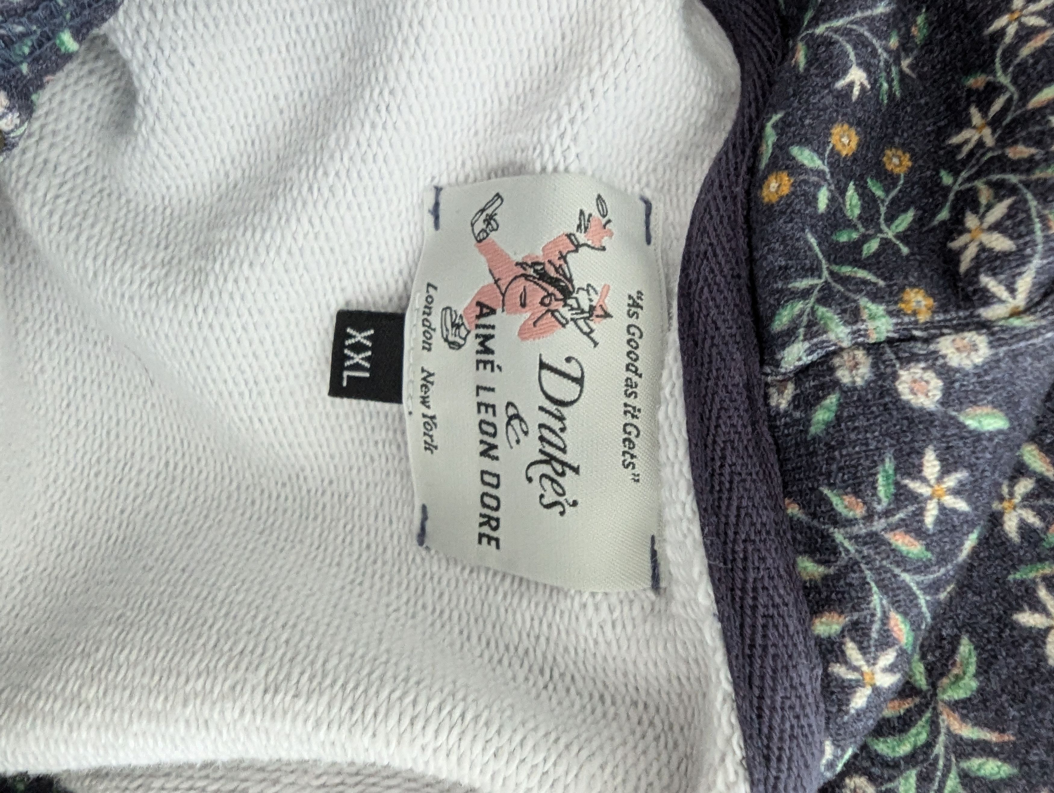 Aime Leon Dore × Drake's Aime Leon Dore x Drake's Floral Hoodie Size US XXL / EU 58 / 5 - 7 Thumbnail