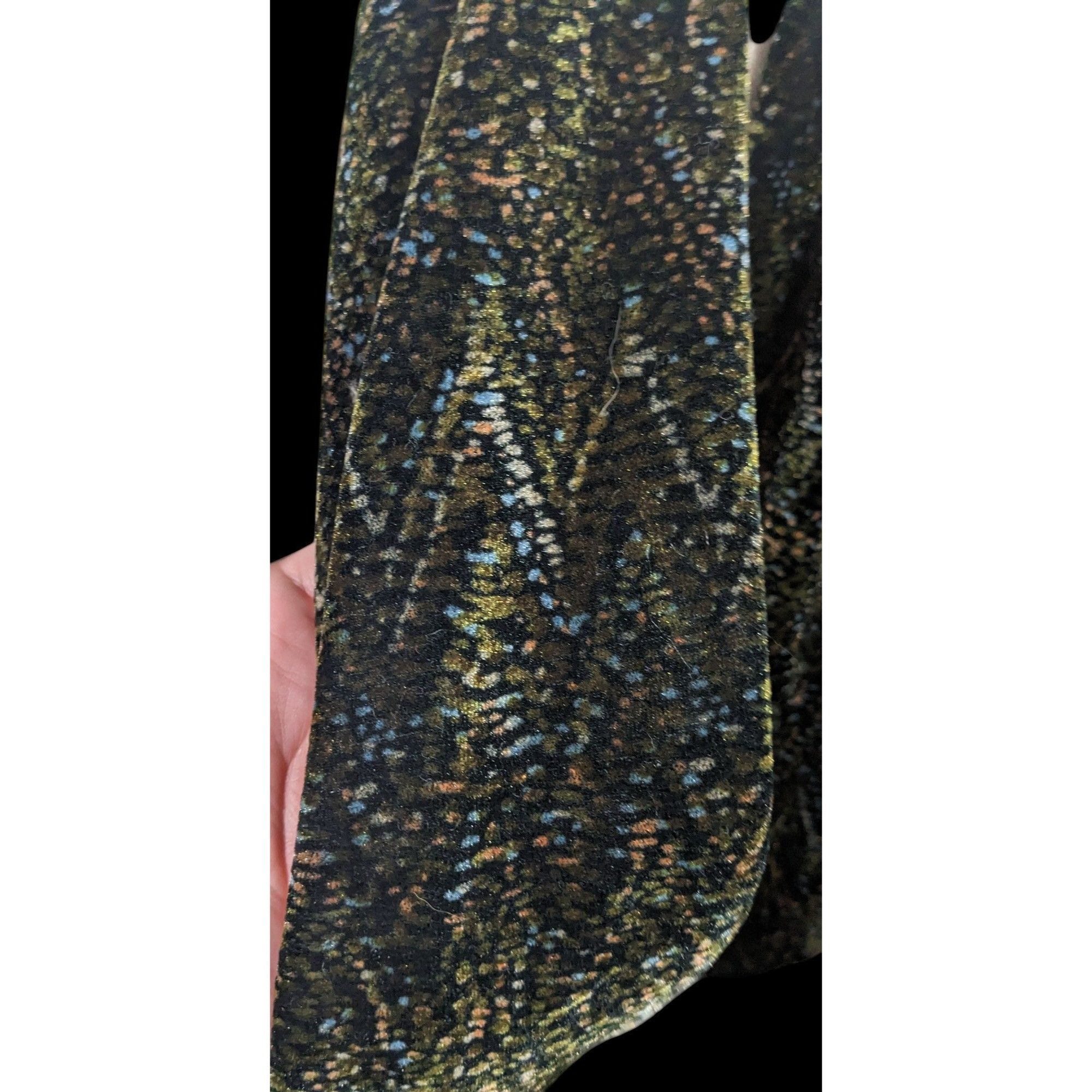 Other Black And Green Speckled Velvet-Like Scarf Size ONE SIZE - 2 Thumbnail
