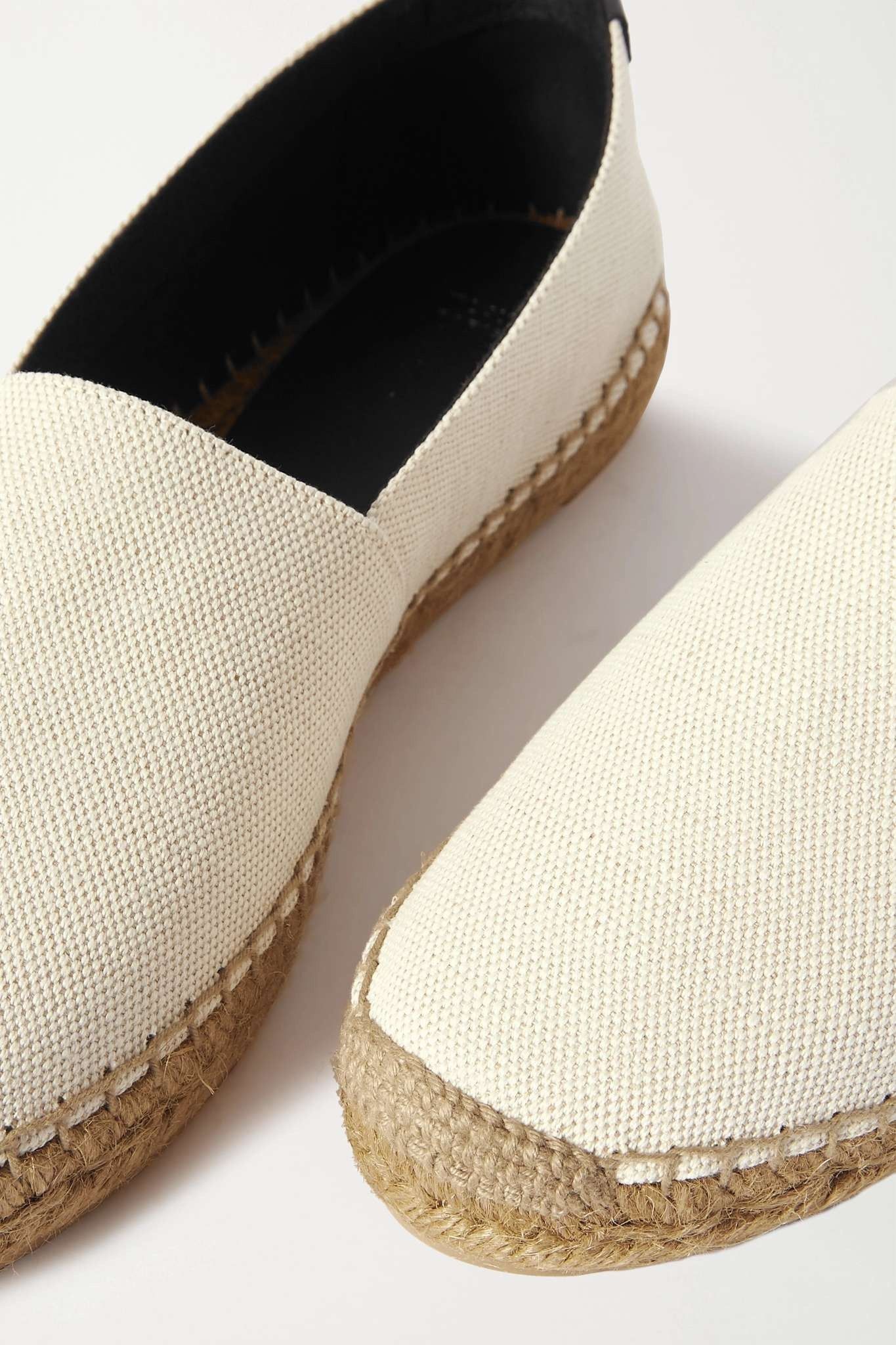 Saint Laurent Paris oc11z1125 Embroidered Espadrilles in Canvas in Natural Beige Size US 10 / IT 40 - 5 Thumbnail