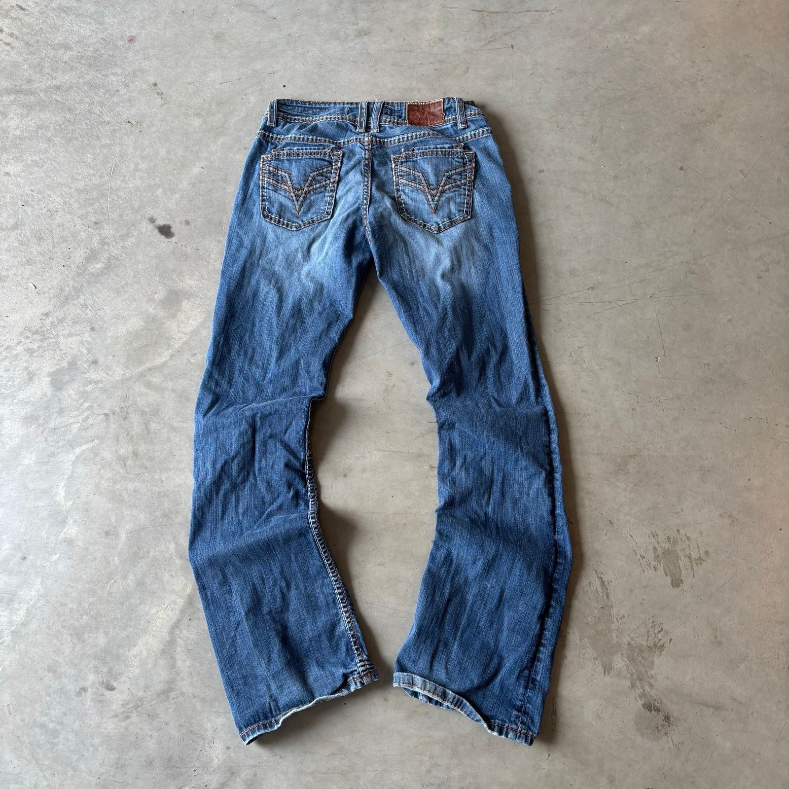 Vintage y2k faded washed bootcut flared jeans Size US 28 / EU 44 - 3 Thumbnail