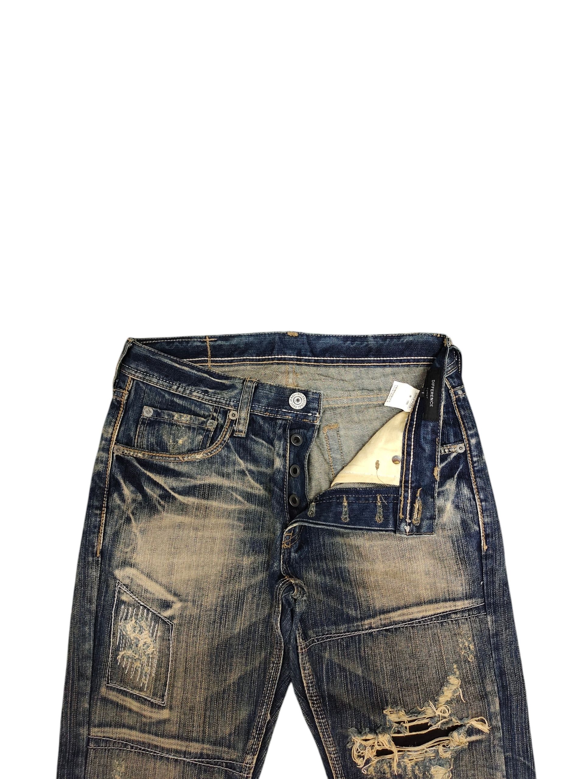 Self Edge Difference Rupert Japan Clawmark Distress Faded Denim Jeans Size US 30 / EU 46 - 7 Thumbnail