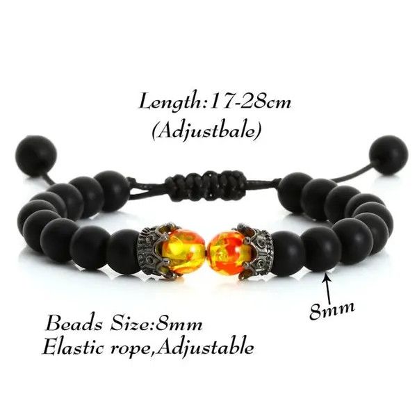 VIBE Adjustable Black Lava Stone Bracelet Size ONE SIZE - 3 Thumbnail