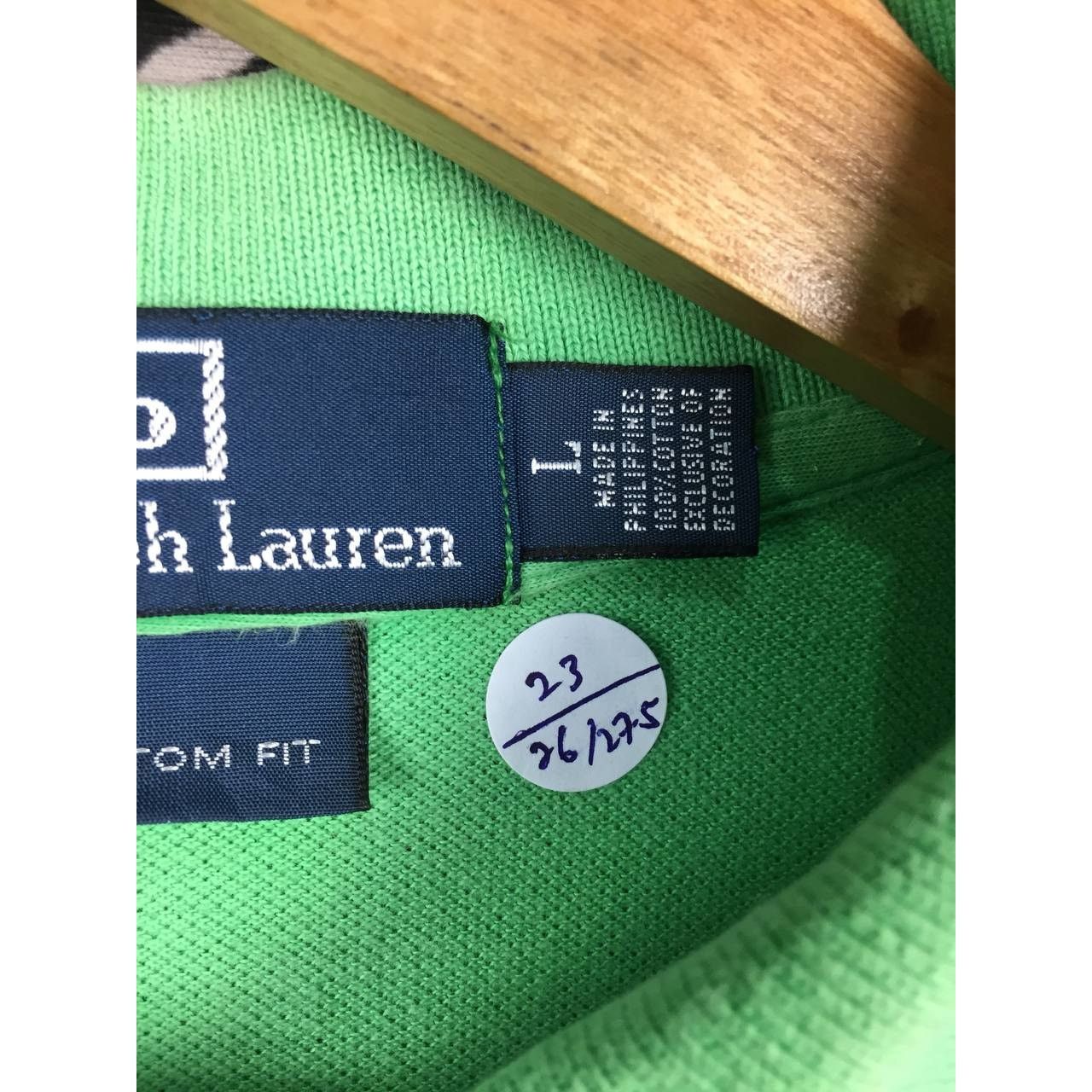 Polo Ralph Lauren × Vintage Vtg Polo Ralph Lauren Big Logo Custom Fit Polo Tee Size US L / EU 52-54 / 3 - 14 Thumbnail