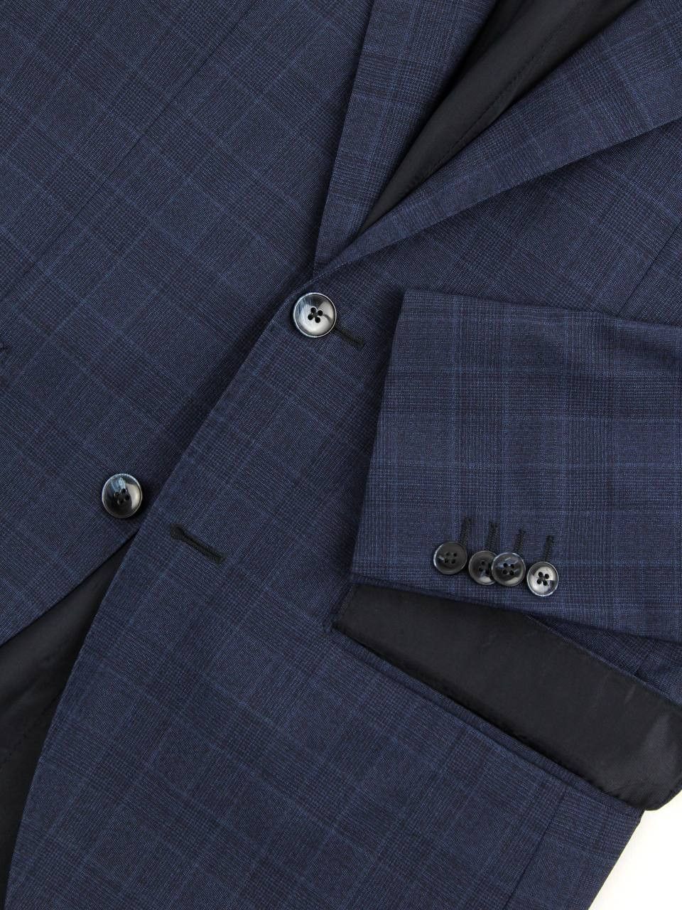 Luigi Bianchi LUIGI BIANCHI Mantova Sartoria Blue checkered jacket Size 46R - 10 Thumbnail