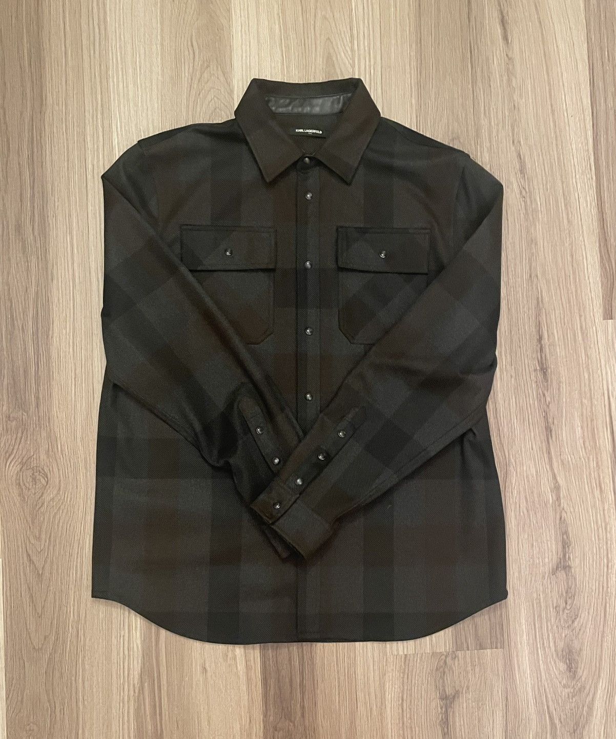 Karl Lagerfeld Karl Lagerfield Plaid Overshirt Size US L / EU 52-54 / 3 - 1 Thumbnail