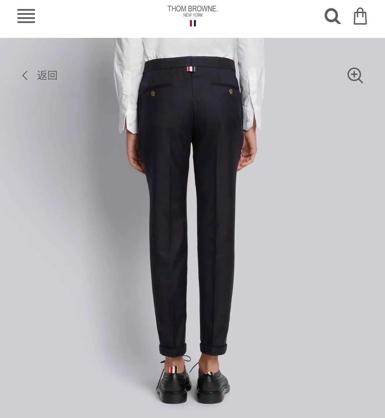 Thom Browne Thom Browne Women's Navy Wool Trousers Gold Buttons 38 Size 26" / US 2 / IT 38 - 8 Thumbnail
