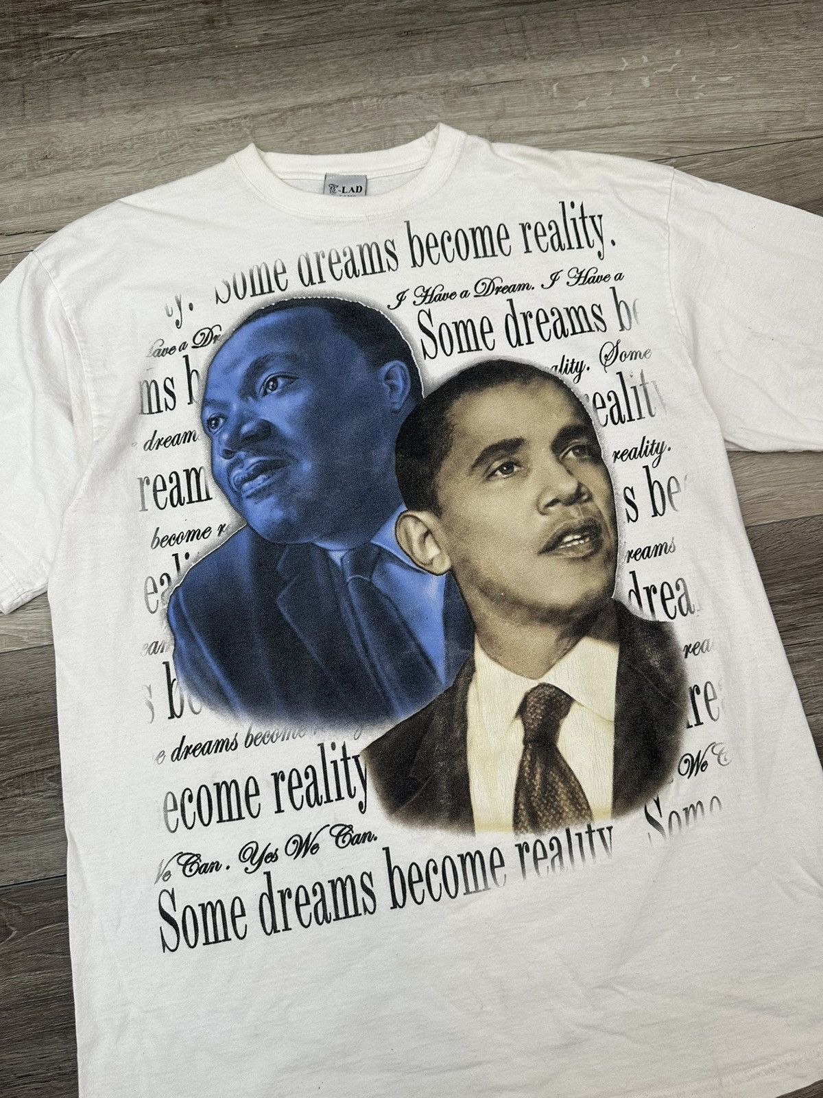 Vintage AMAZING Vintage All Over Print Obama MLK Martin Luther Tee Size US XXL / EU 58 / 5 - 2 Thumbnail