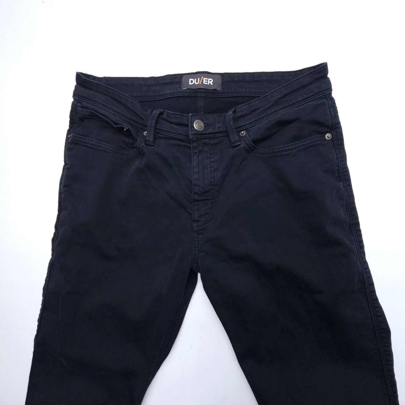 Denime DU/ER N2X Slim Fit Jeans Mens Black Stretch Performance Denim Comfort 33 x 32 Size US 33 - 5 Thumbnail