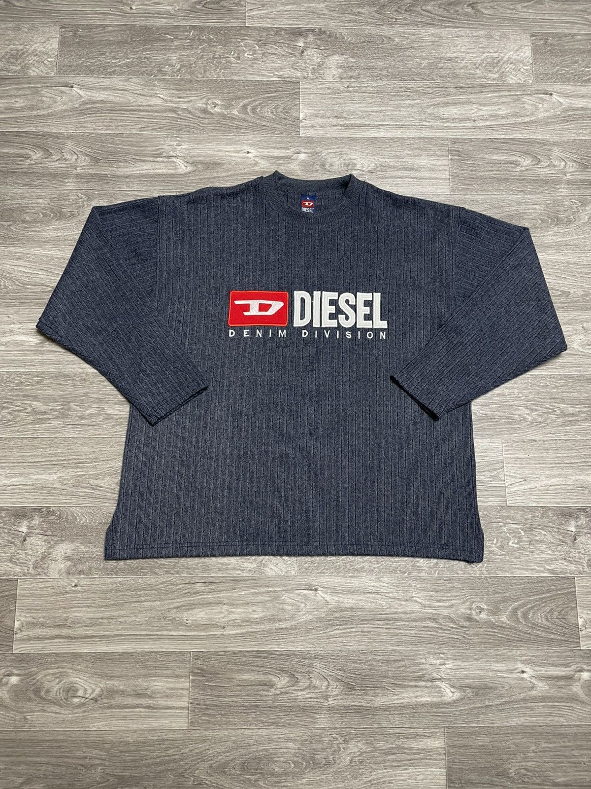 Diesel Vintage Diesel Big Logo Ribbed Sweatshirt 90s Size US XL / EU 56 / 4 - 1 Thumbnail