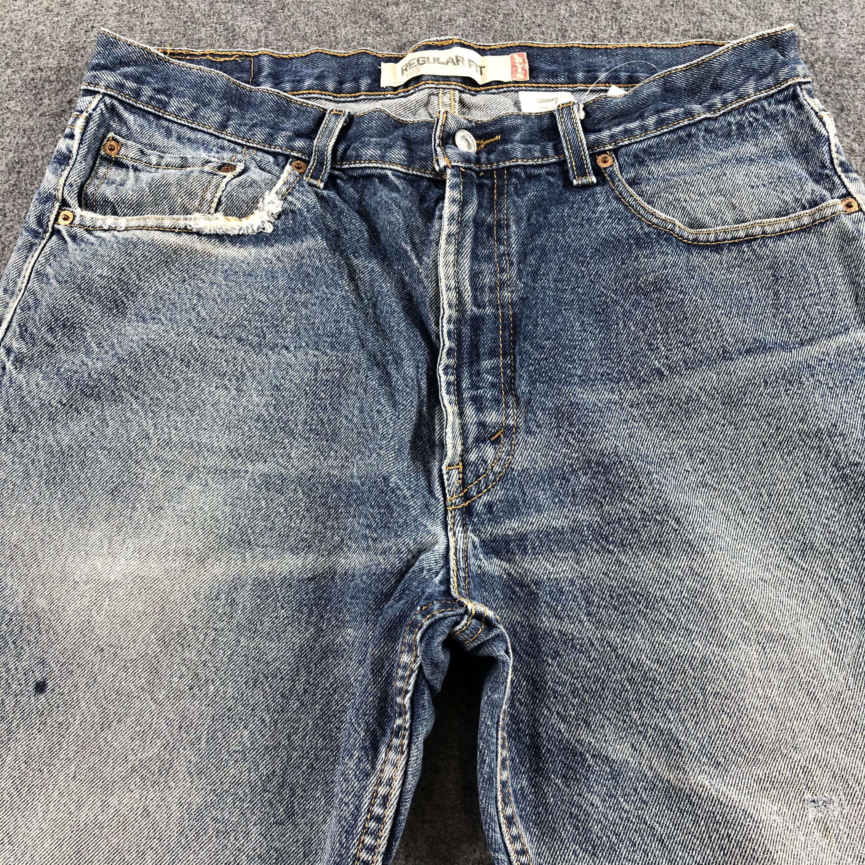 Levi's Vintage Blue Wash Levis 505 Jeans-J2275 Size US 35 - 3 Thumbnail