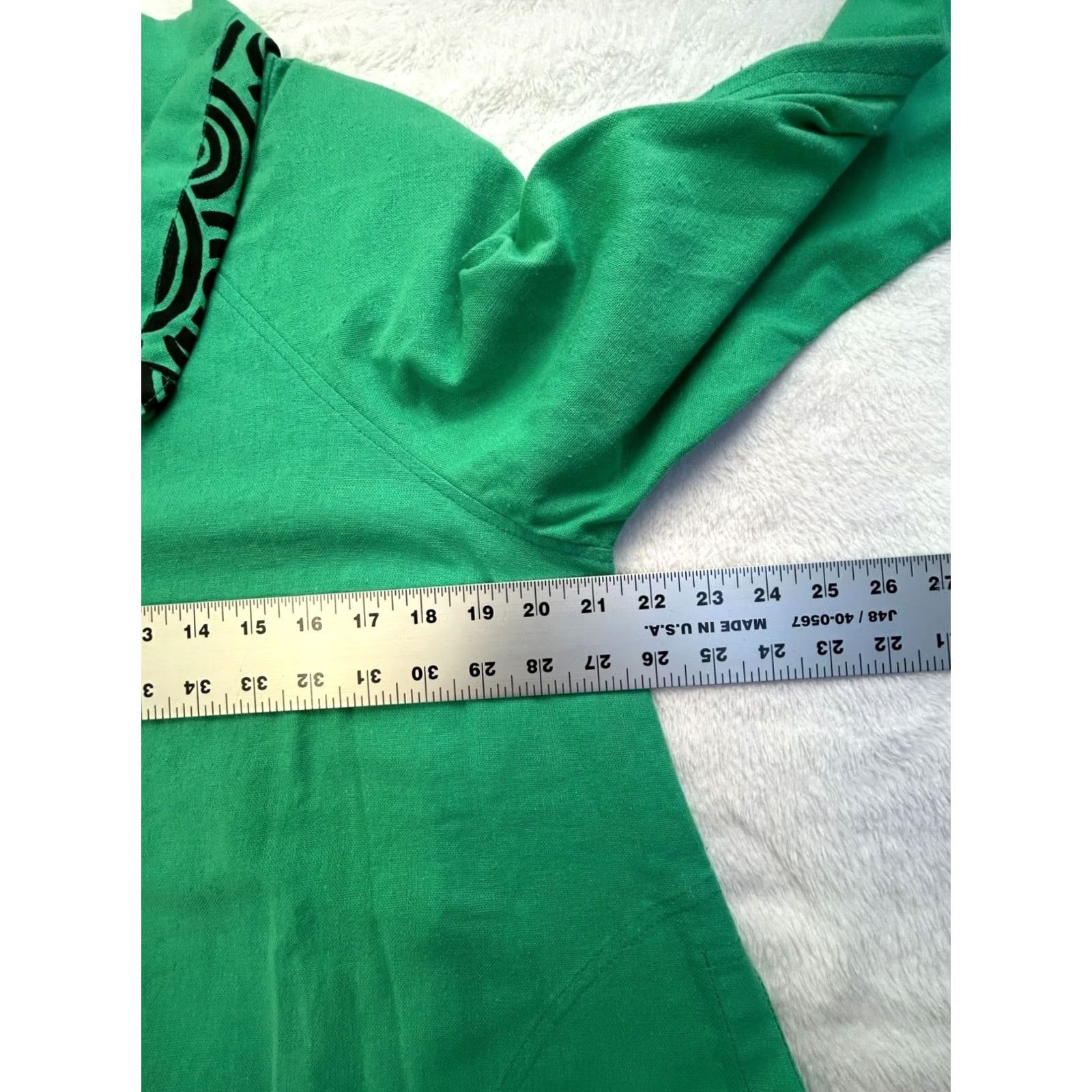 Vintage Cupcake International Coat Jacket Womens Swing 3/4 Sleeve Medium Green Black New Size M / US 6-8 / IT 42-44 - 7 Thumbnail