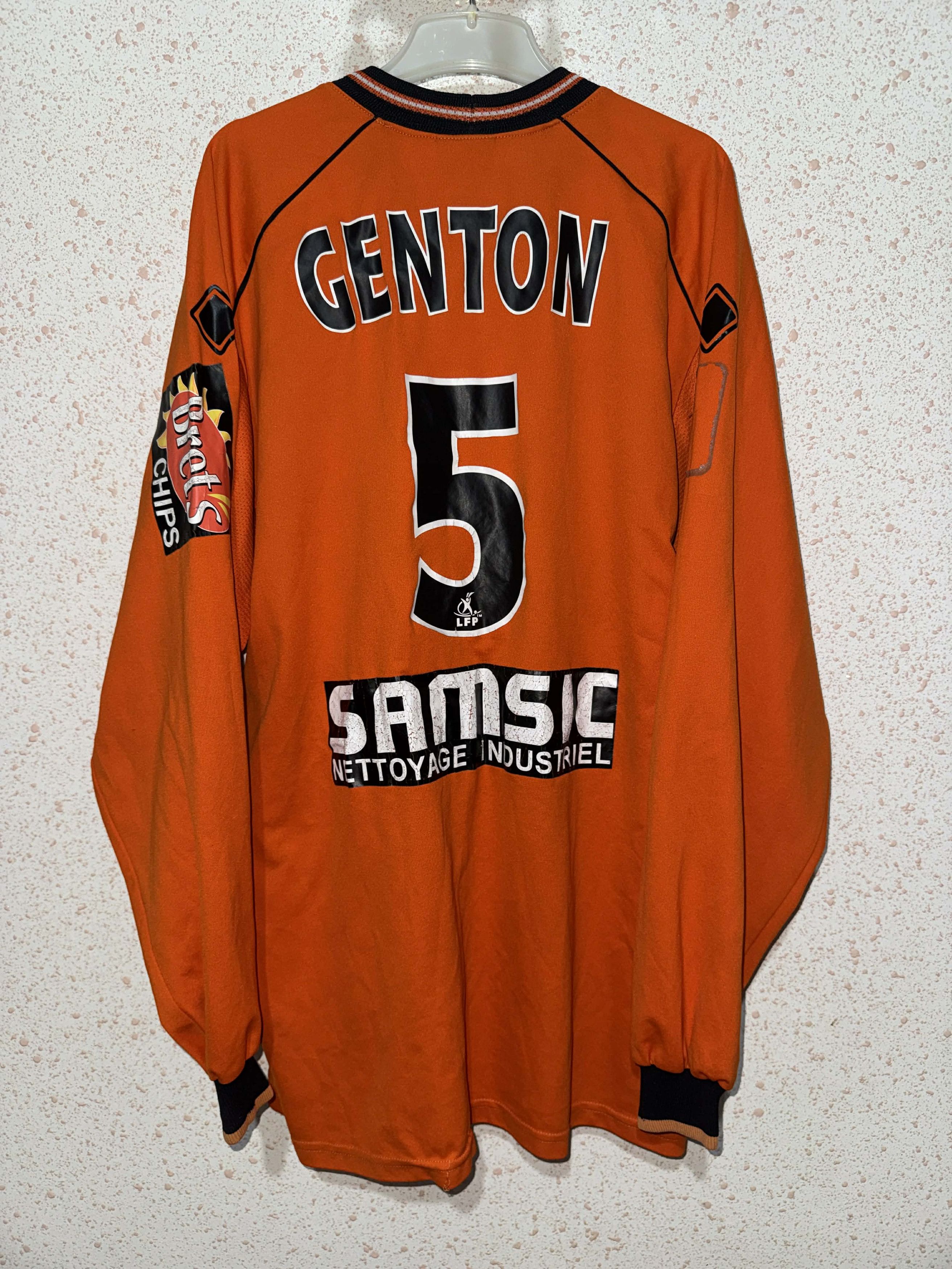 Errea Lorient 2004/05 Match Worn Shirt - Genton #5 Size US XXL / EU 58 / 5 - 2 Thumbnail