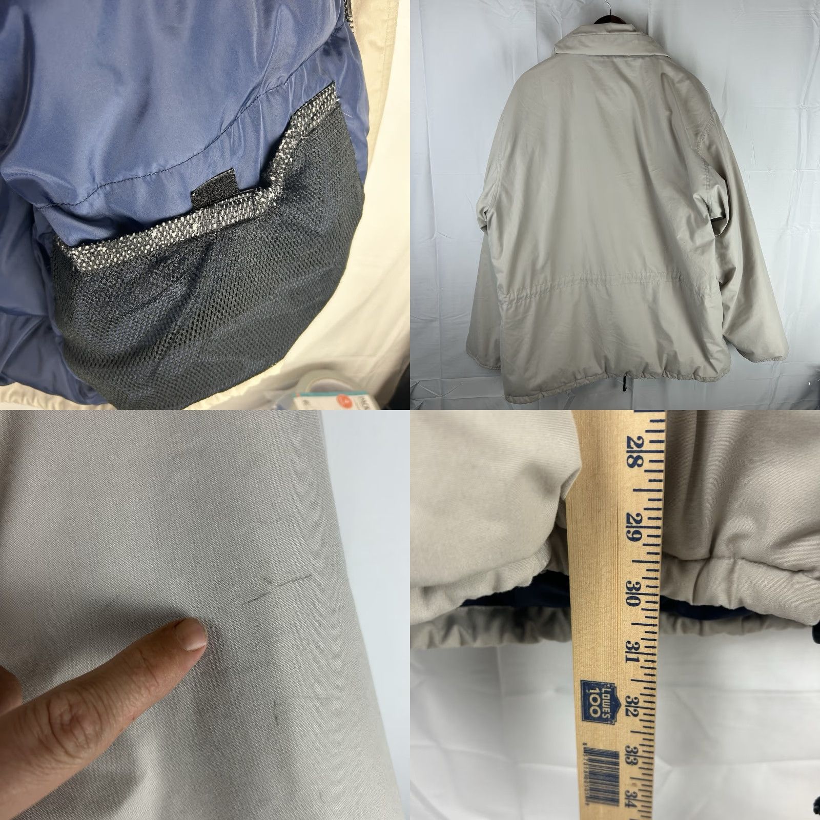 Eddie Bauer Eddie Bauer Jacket Mid-Length Puffer Down Insulation XL Stone/Navy Men Size US XL / EU 56 / 4 - 10 Thumbnail