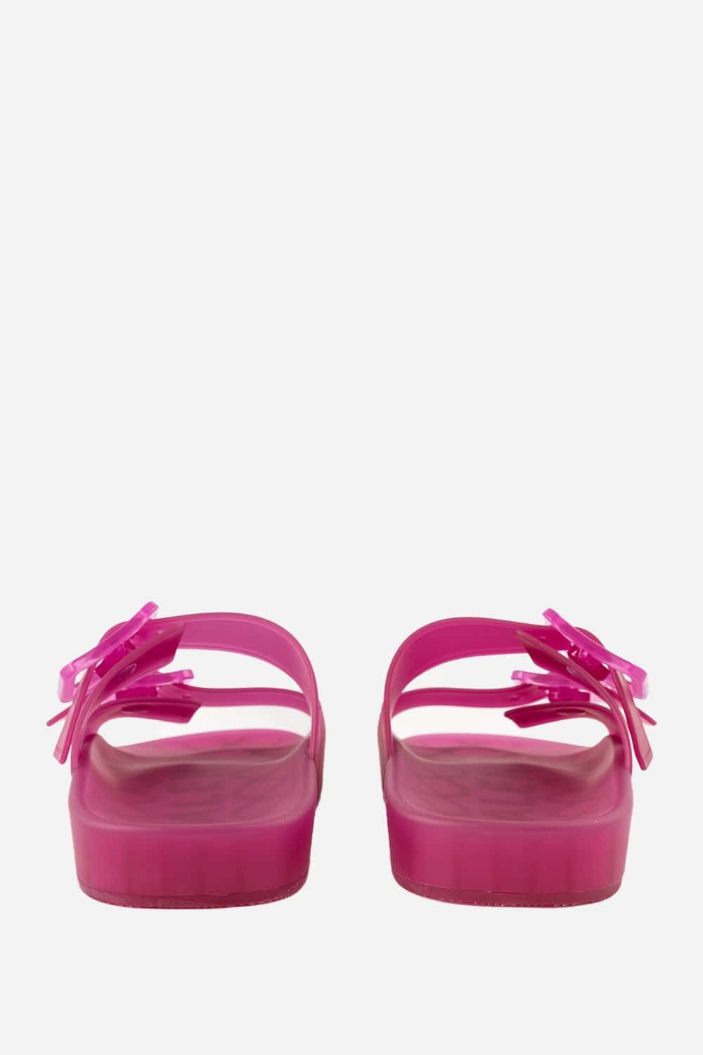 Balenciaga o1y0625 Rubber Slippers in Magenta Size US 7 / IT 37 - 4 Thumbnail