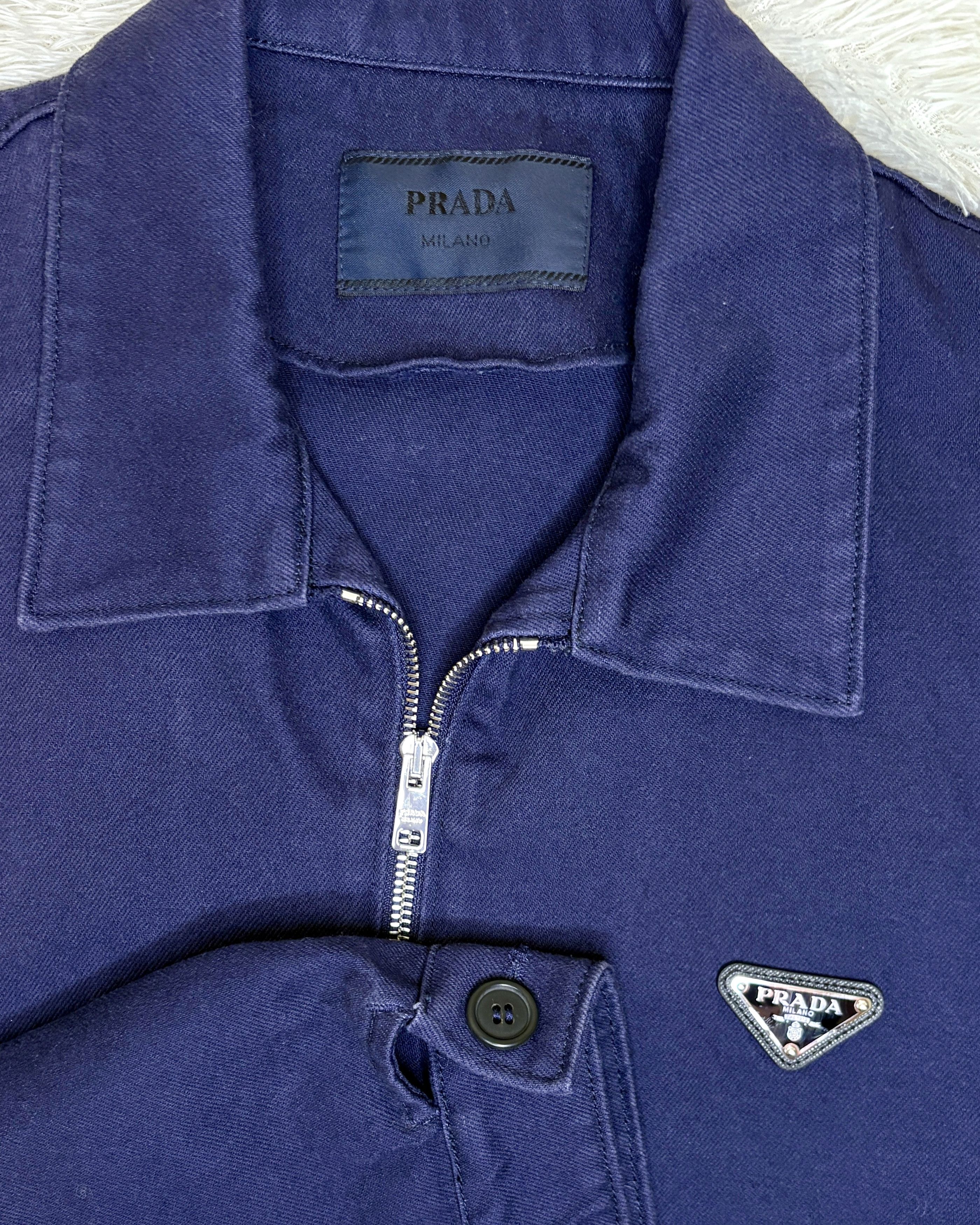 Prada Prada SS 2025 Cotton Denim Bomber Jacket. XL Size US XL / EU 56 / 4 - 4 Thumbnail