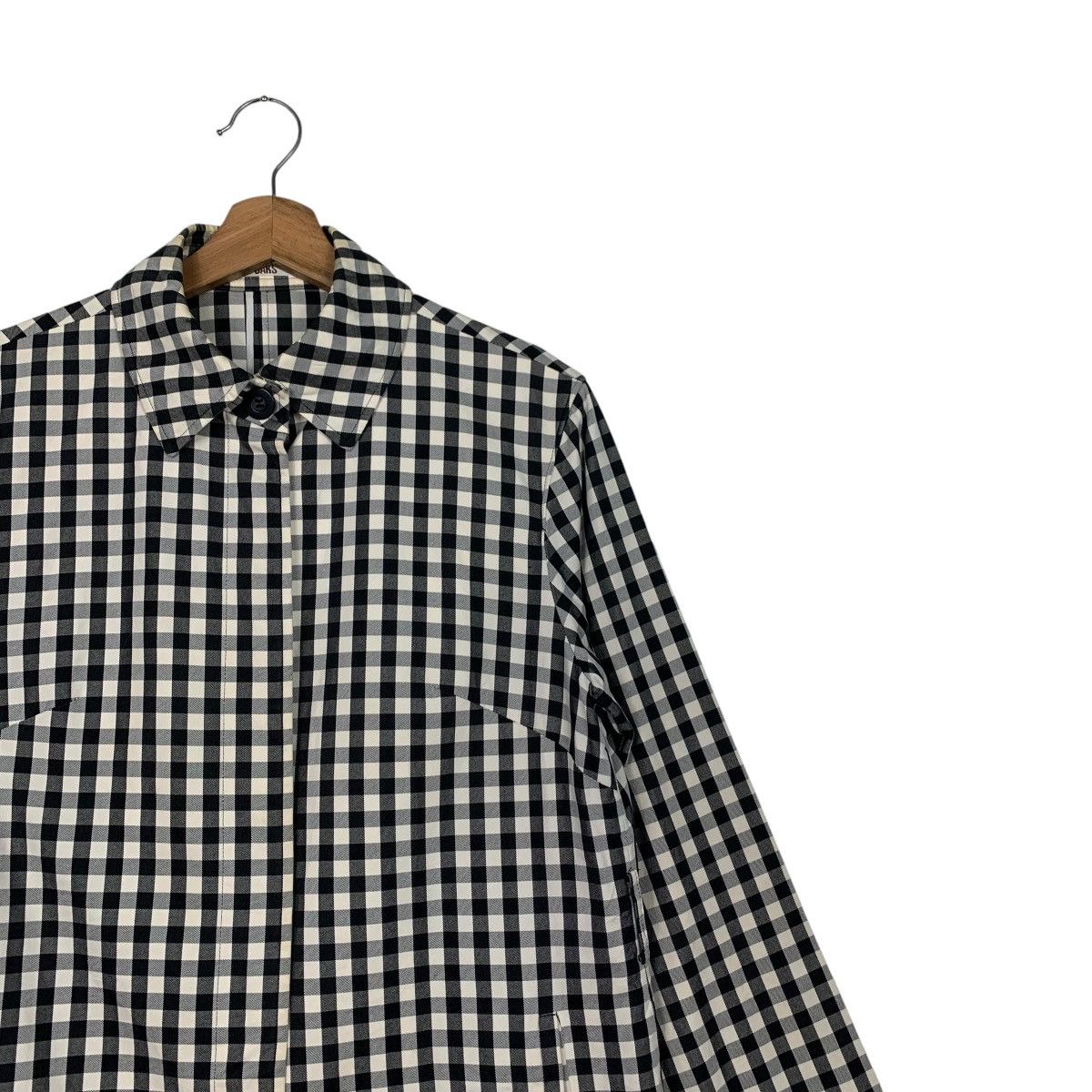 DAKS Vintage 90’s DAKS LONDON Black White Check Jacket #2599-C117 Size M / US 6-8 / IT 42-44 - 5 Thumbnail