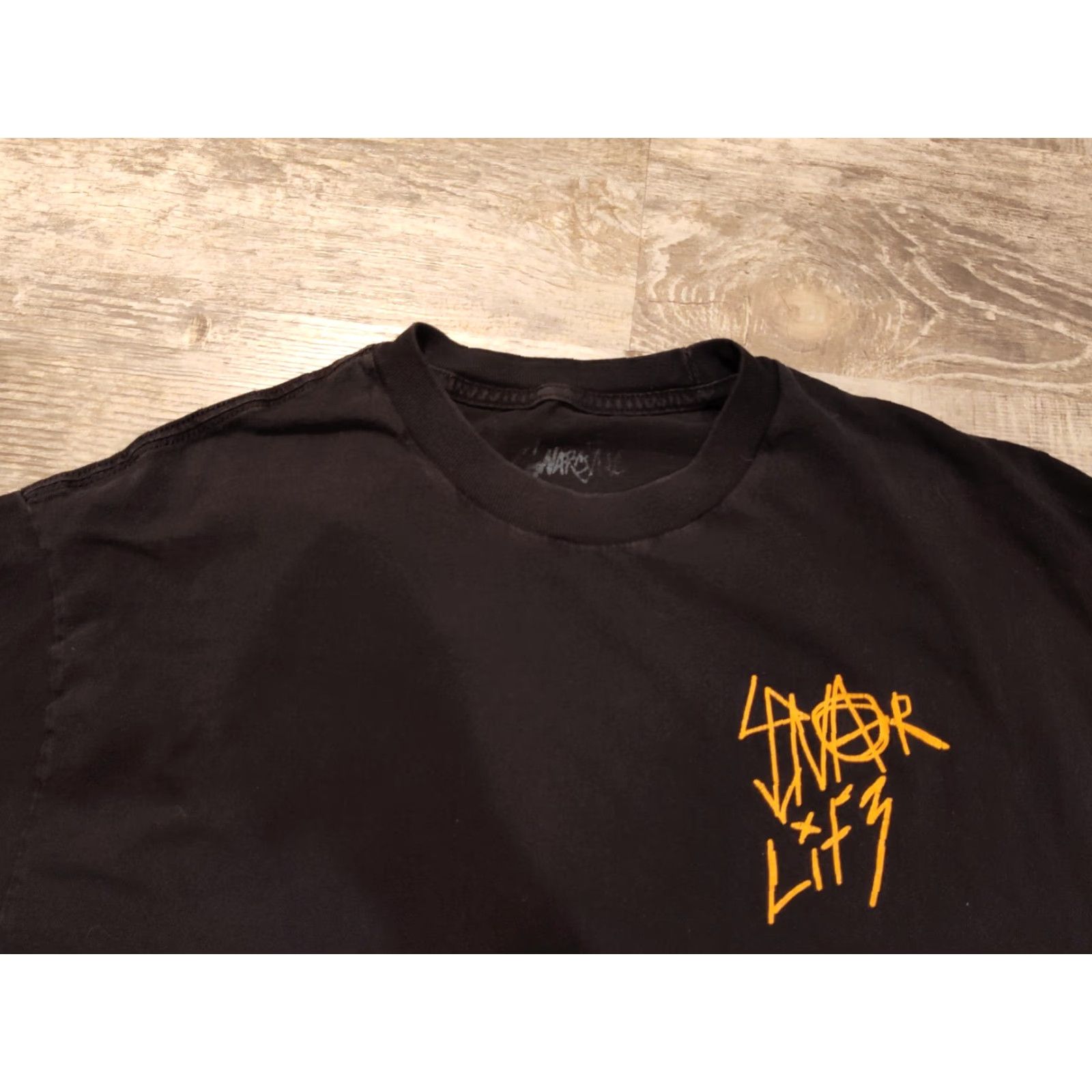 Vintage Gnarcotic T-Shirt Hip Hop Graphic Print Short Sleeve Mens XL Black 2 Sided Logo Distressed 2000s Style Size US XL / EU 56 / 4 - 7 Thumbnail