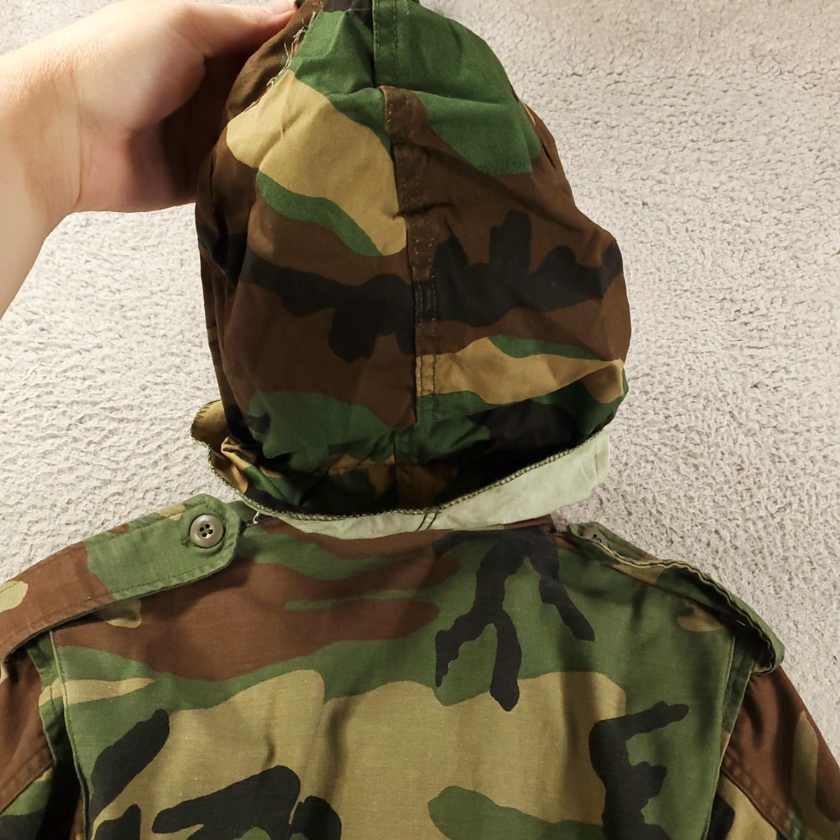 Vintage VINTAGE Alpha M65 Jacket Men XS Military Field Coat Woodland Camo 90s Army Grunge Hunt Hiking Wind-Resistant Size US XS / EU 42 / 0 - 8 Thumbnail