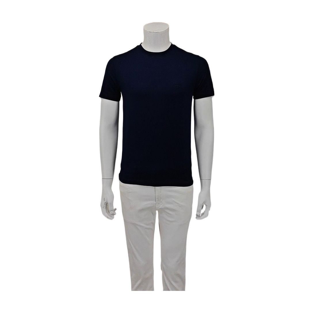 Prada Prada Blue Cotton Stretch T-Shirt Size S Size US S / EU 44-46 / 1 - 1 Thumbnail