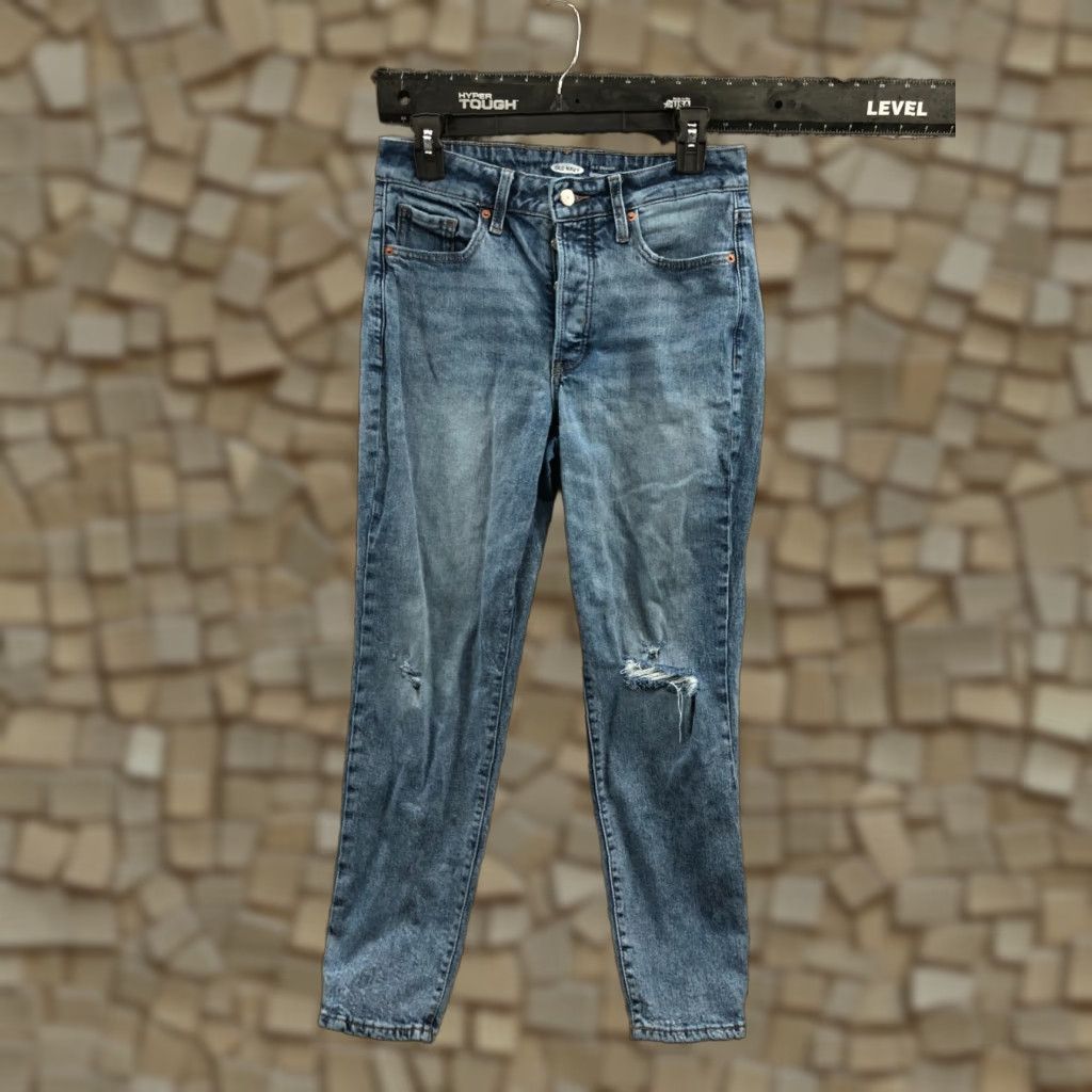 Old Navy VINTAGE Old Navy OG High Straight Jeans Size 4 Womens Medium Wash Blue Button Fly Size 27" / US 4 / IT 40 - 1 Thumbnail
