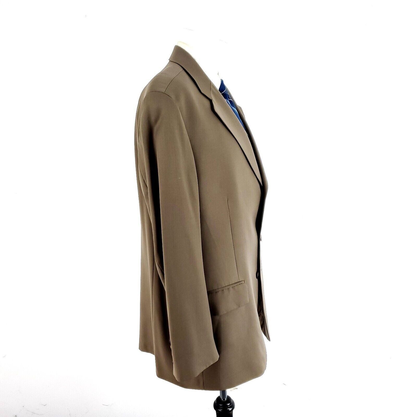 Chaps Ralph Lauren Chaps Ralph Lauren Wool Cashmere 3 Button Blazer 46L Brown H Size 46L - 6 Thumbnail