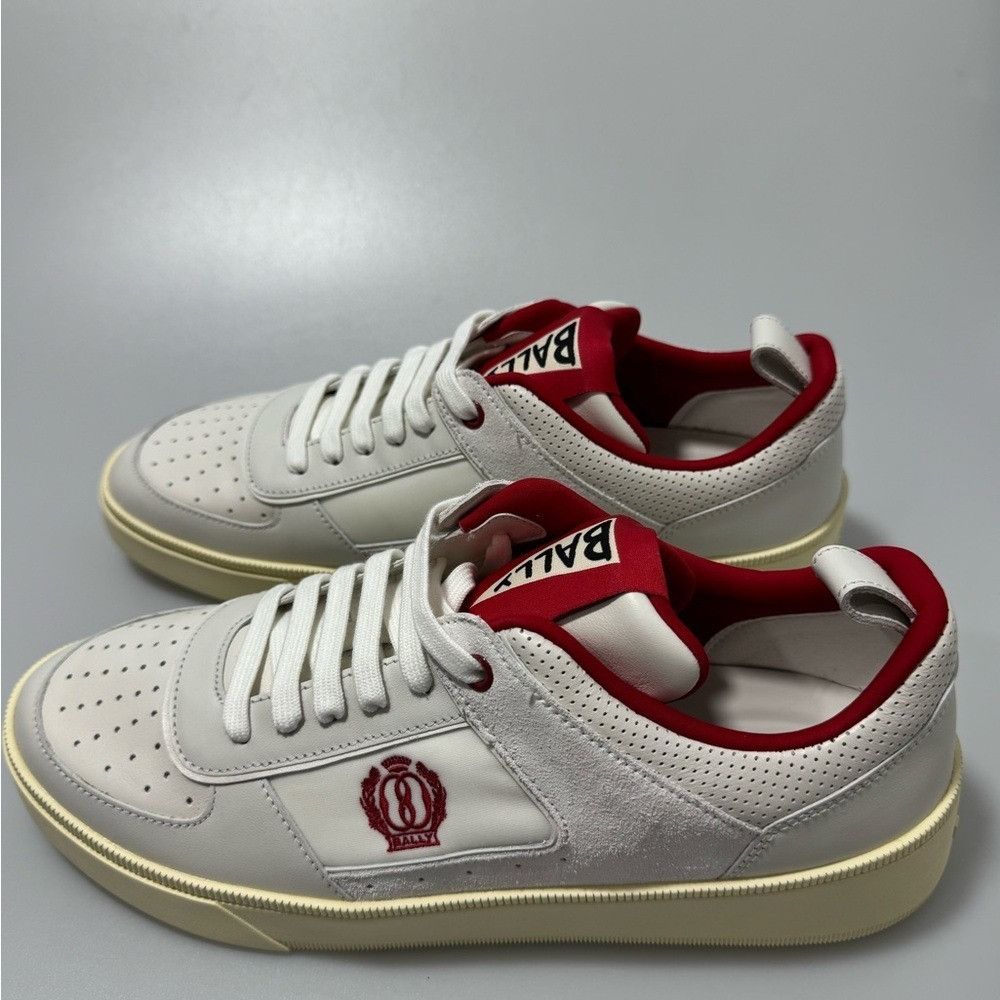 Bally Bally Riweira Low-Top Sneakers White Red Men’s Size 10 Size US 10 / EU 43 - 4 Thumbnail