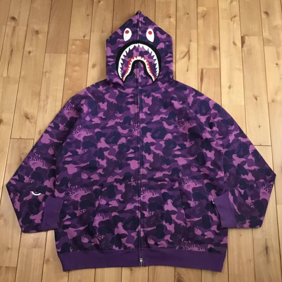 BAPE Shark Full Zip  Hoodie Purple