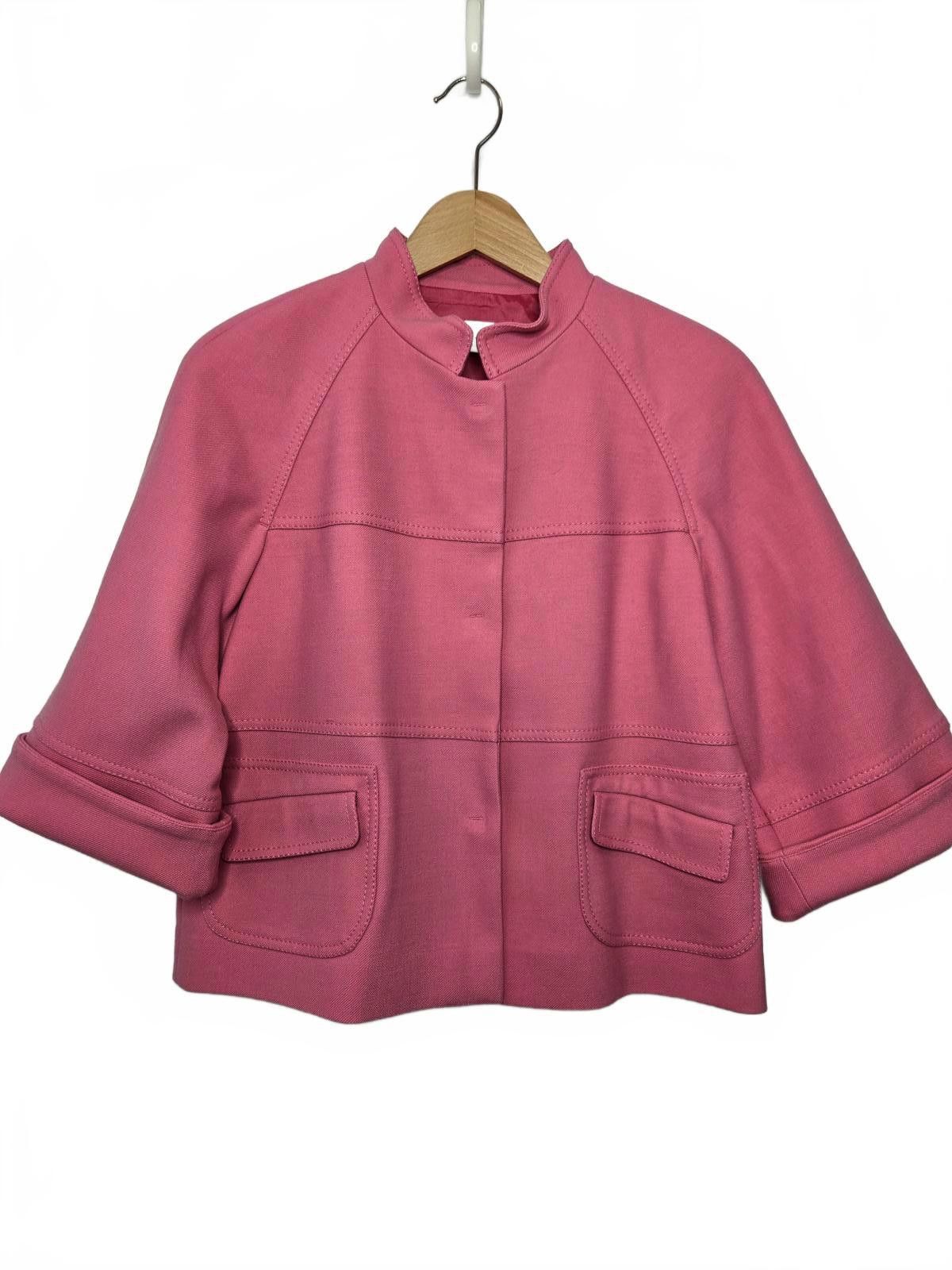 Designer RED VALENTINO Jacket Women's Small Pink Crop Blazer Jacket Size S / US 4 / IT 40 - 1 Thumbnail