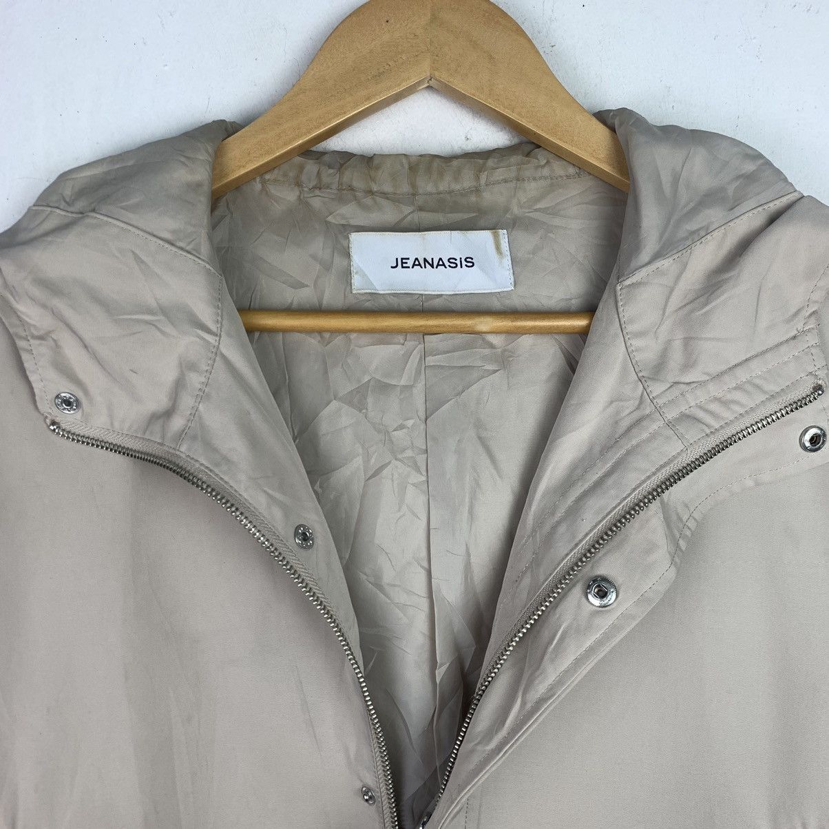 Japanese Brand × Vintage Vtg Jeanasis Hooded Zip Up Jacket Size US L / EU 52-54 / 3 - 10 Thumbnail