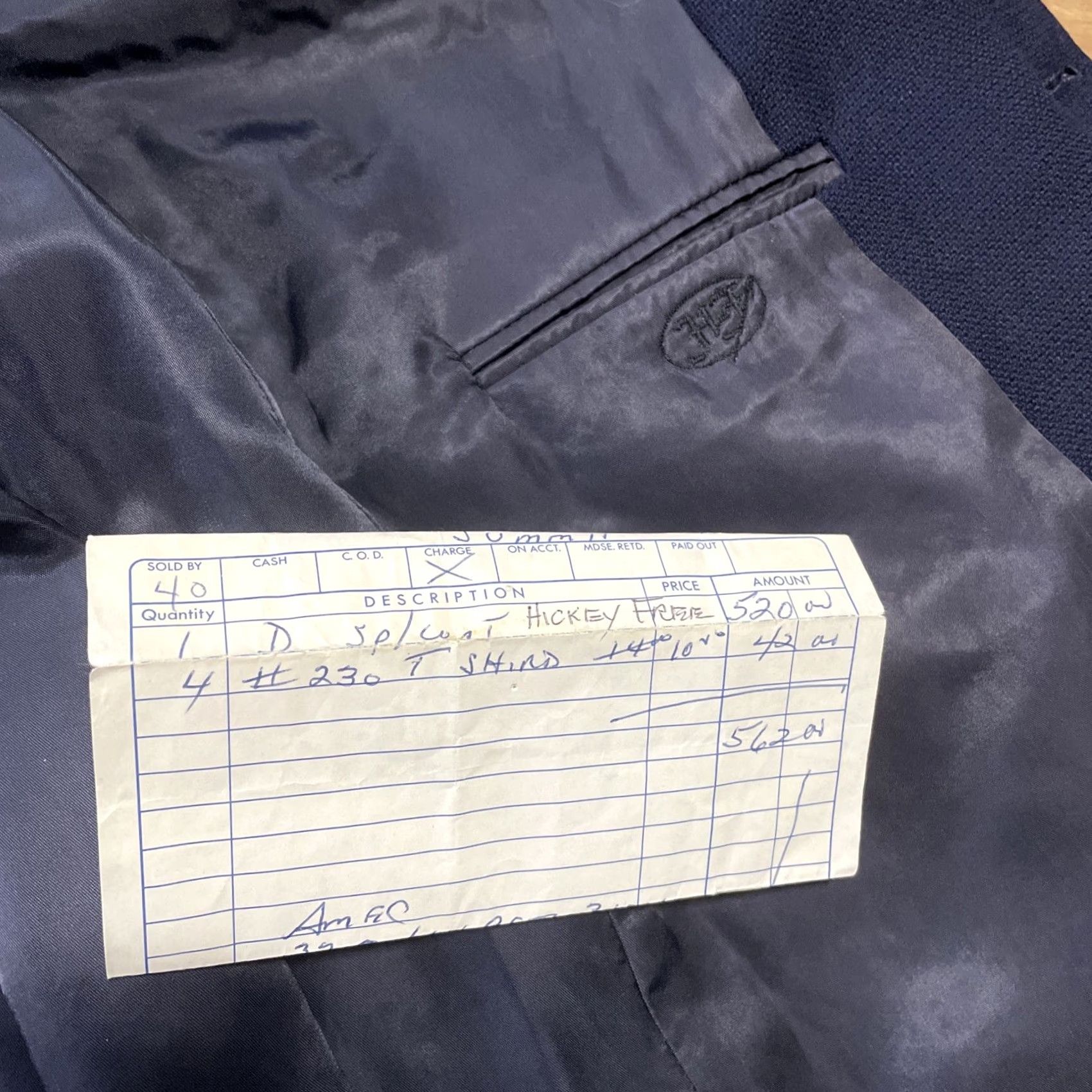 Vintage VINTAGE Hickey Freeman Blazer Sport Coat Navy Blue Wool 2-Button Single-Breasted 42R Mens Size 42R - 7 Thumbnail