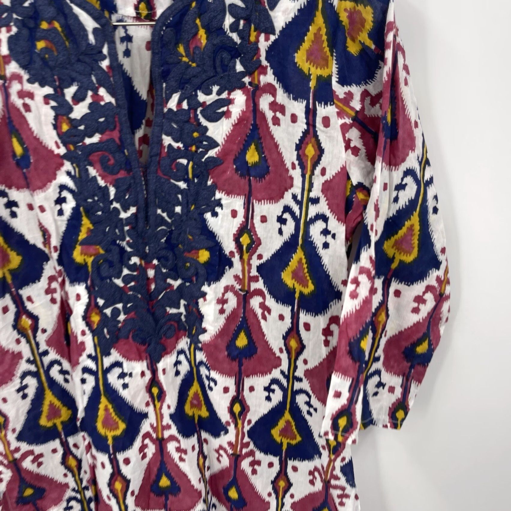 Vintage **Roberta Roller Rabbit Geometric Blue Women's Small Tunic Dress** Roberta Roller Rabbit Geometric Blue Women's Small Tunic Dress Size S / US 4 / IT 40 - 6 Thumbnail