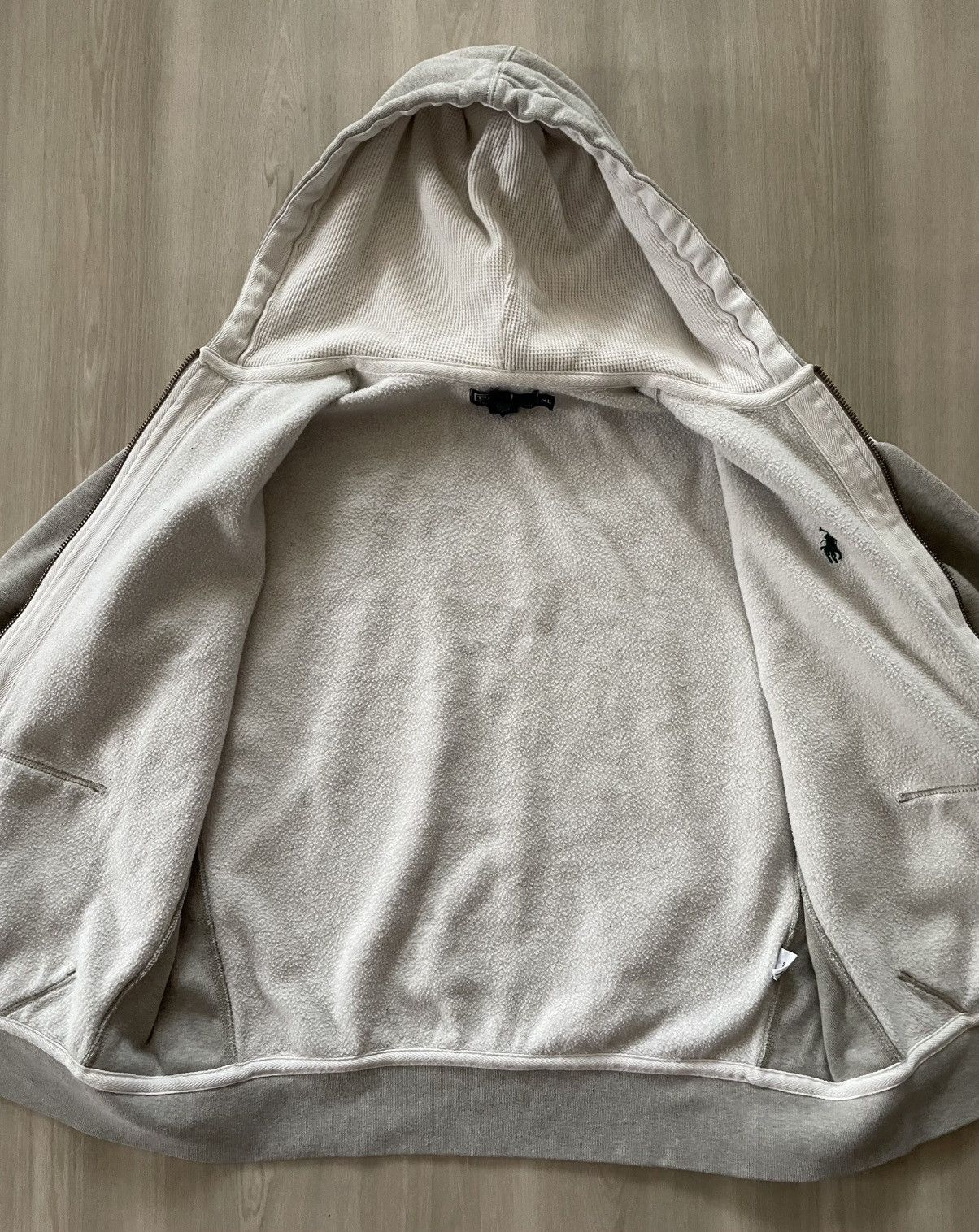 Polo Ralph Lauren 90s Polo Ralph Lauren Heavyweight Waffle Hood Size XL Size US XL / EU 56 / 4 - 8 Thumbnail