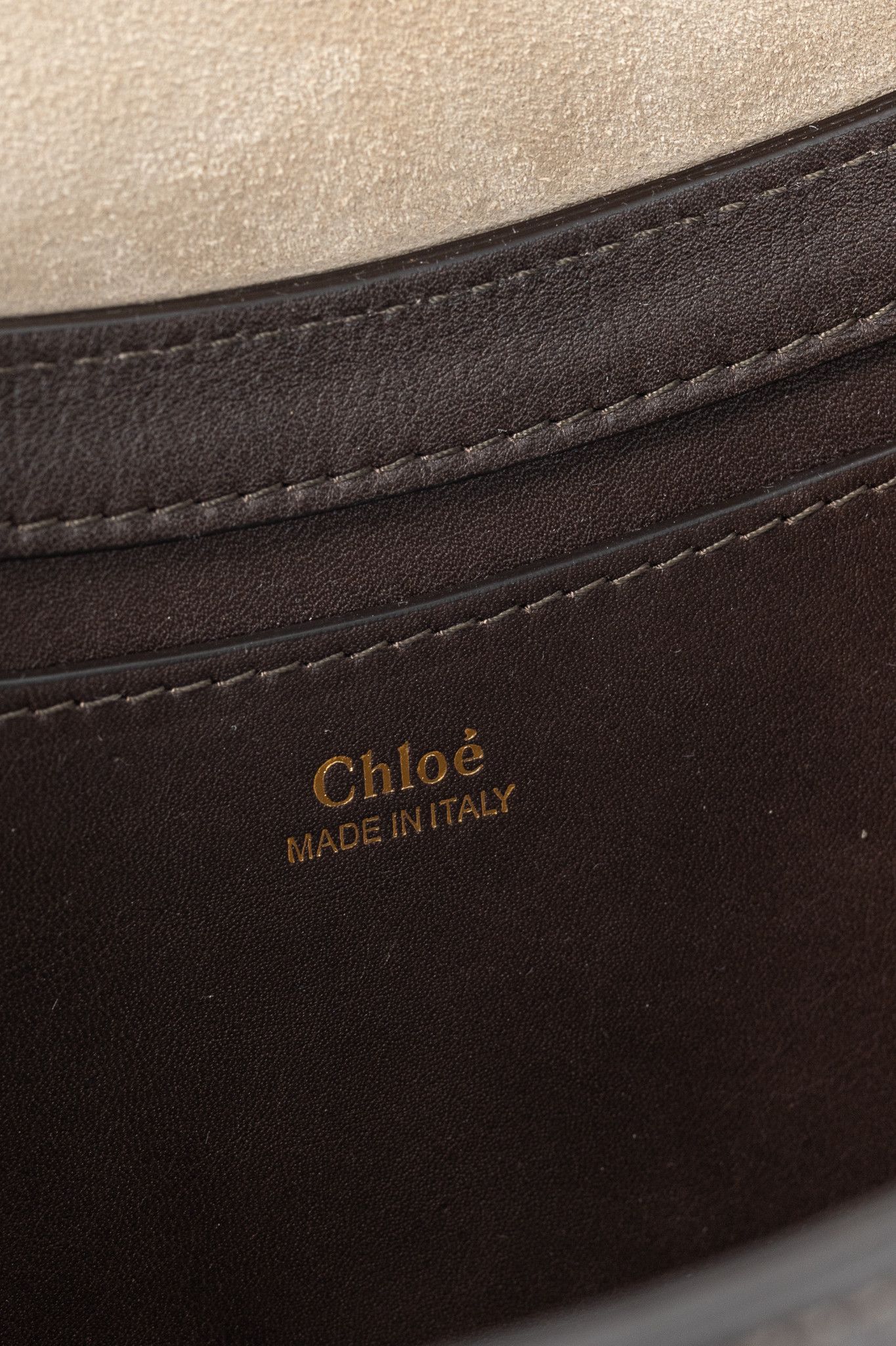 Chloe Chloe Kiss Off Brown Leather Green-Strap Shoulder Bag Size ONE SIZE - 11 Thumbnail