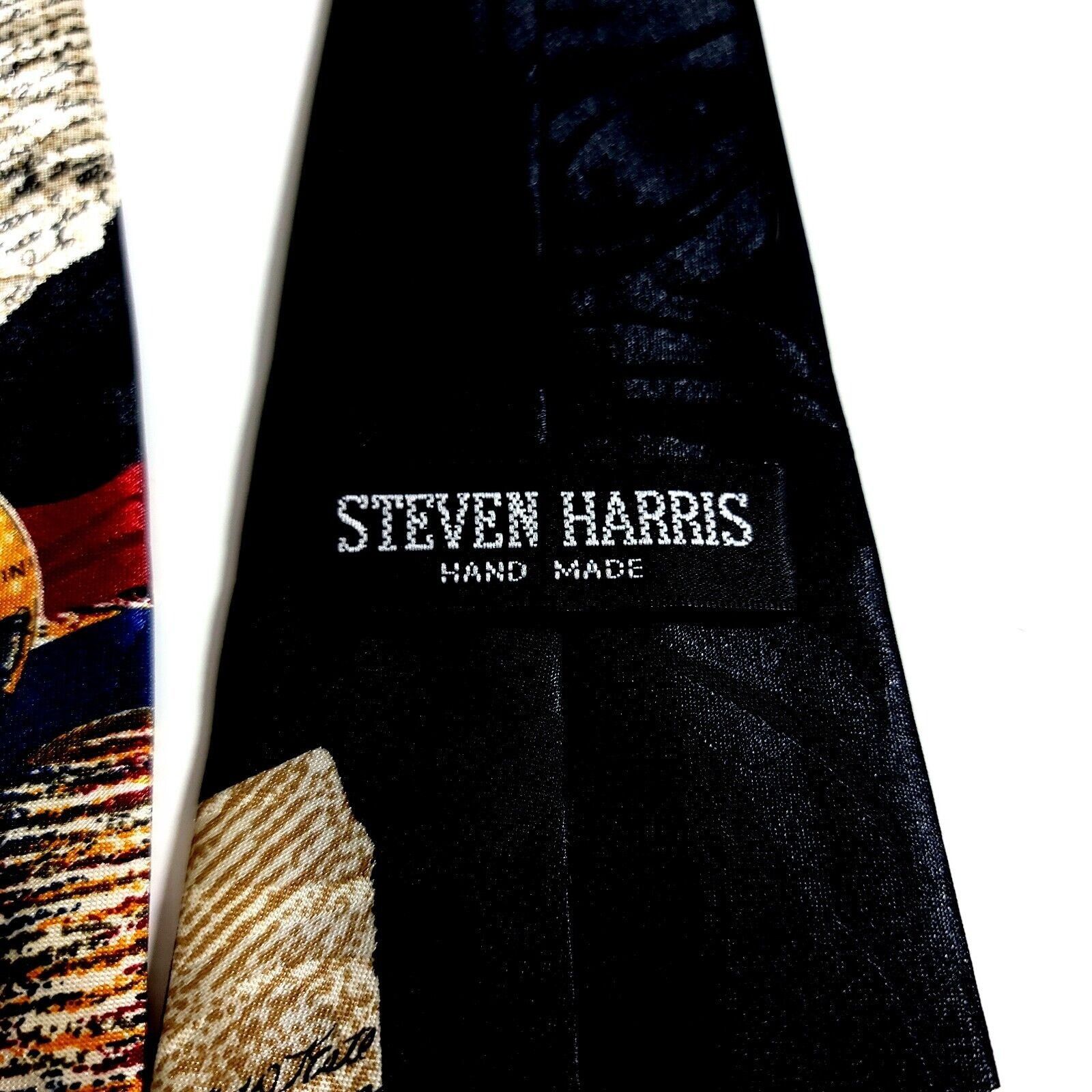 Designer Steven Harris Hand Made Black "We The People" Polyester Amer Size ONE SIZE - 6 Thumbnail