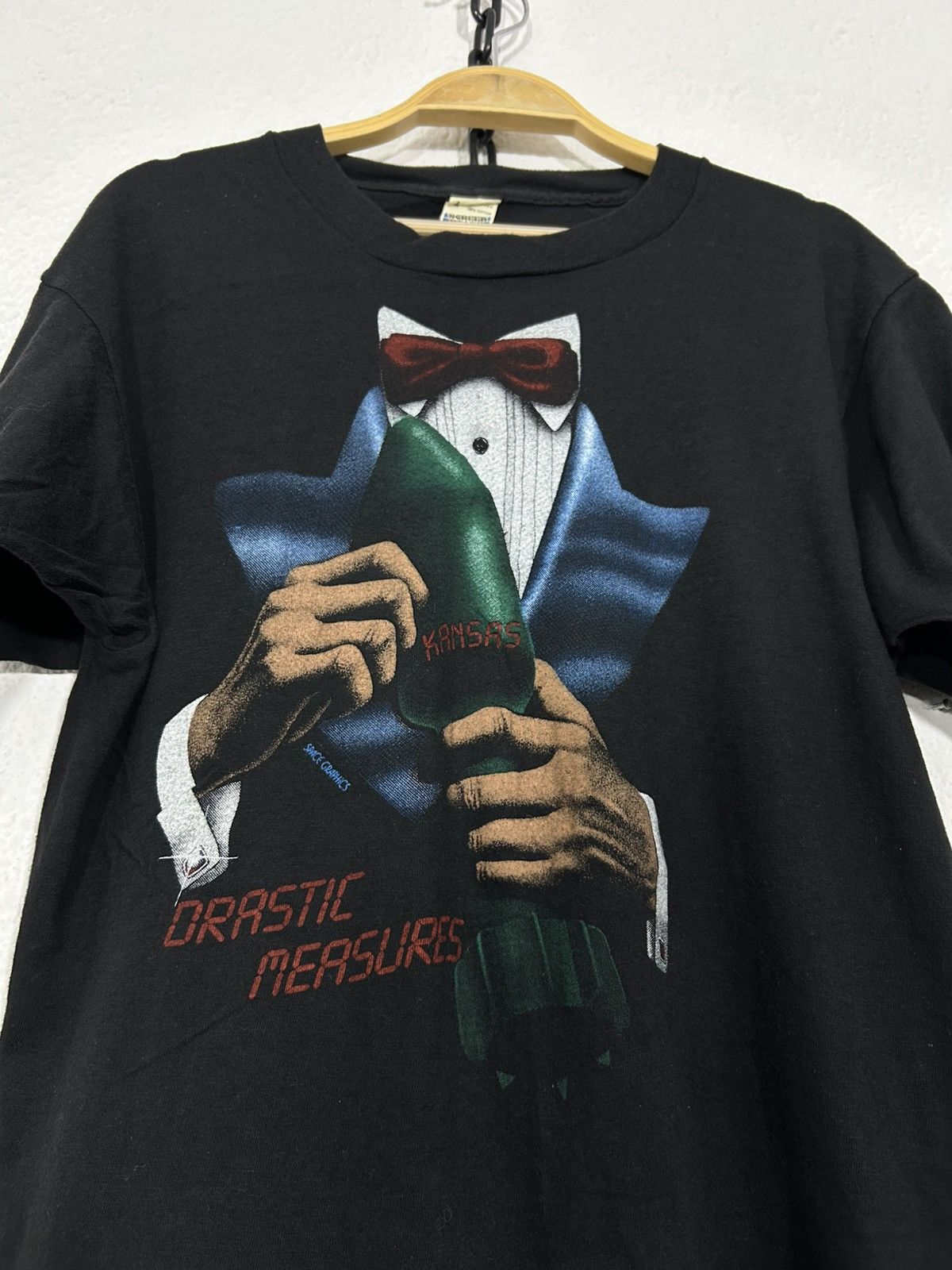Band Tees × Vintage 1983 Kansas Drastic Measures Size US L / EU 52-54 / 3 - 3 Thumbnail