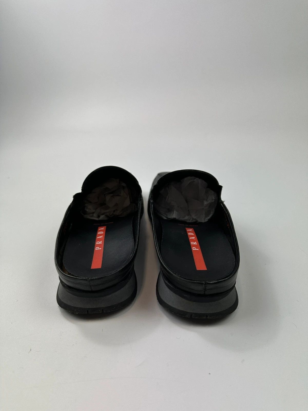 Prada Prada Sport SS99 Black Leather Mules Shoes Size US 6 / IT 36 - 11 Thumbnail