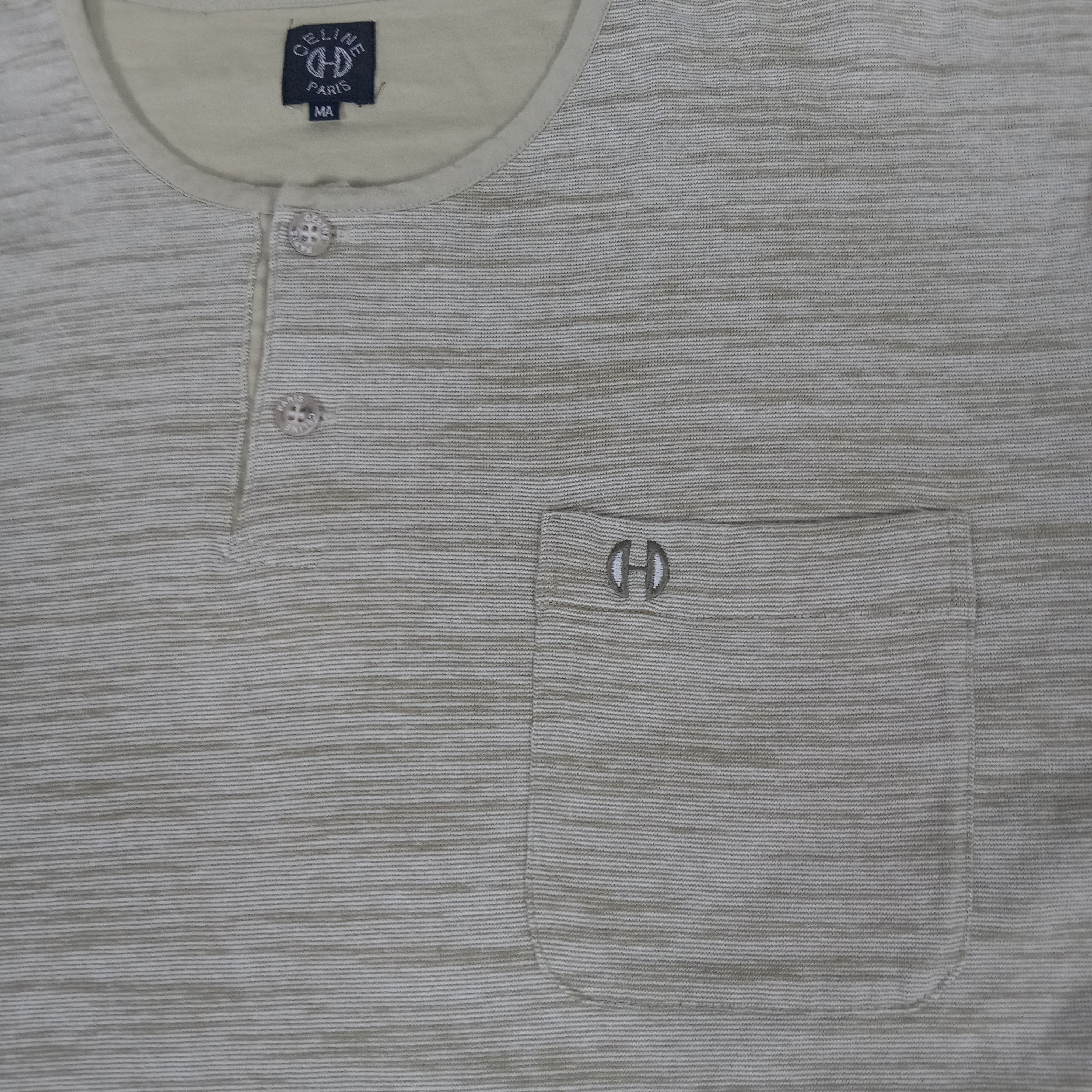 Celine × Vintage Celine Paris Luxury Brand Pocket Tshirt Size US L / EU 52-54 / 3 - 2 Thumbnail